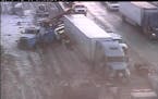 Semi crash cleared on I-694 in Vadnais Heights; traffic free flowing