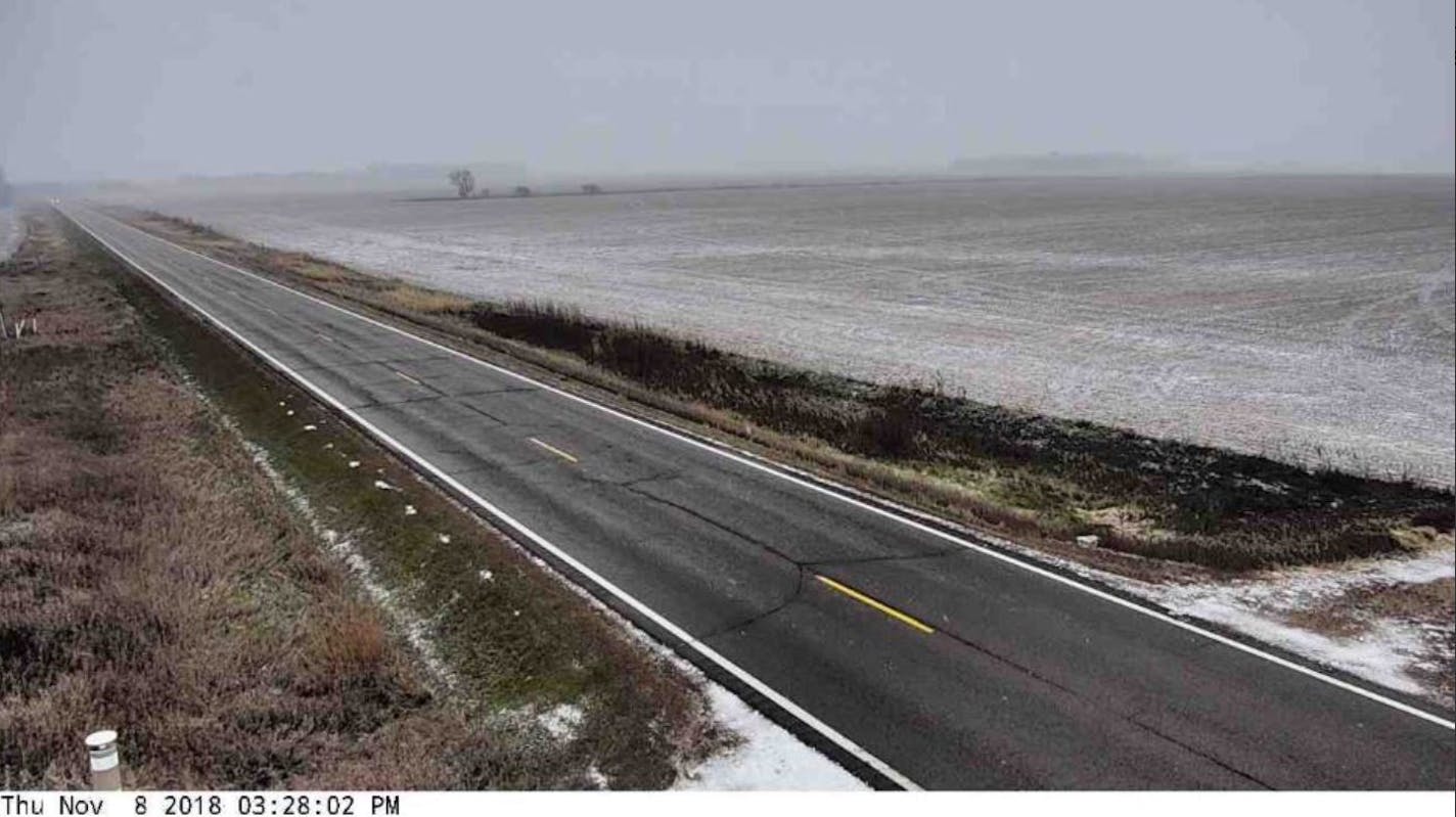 A photo of a Minnesota road on Thursday.