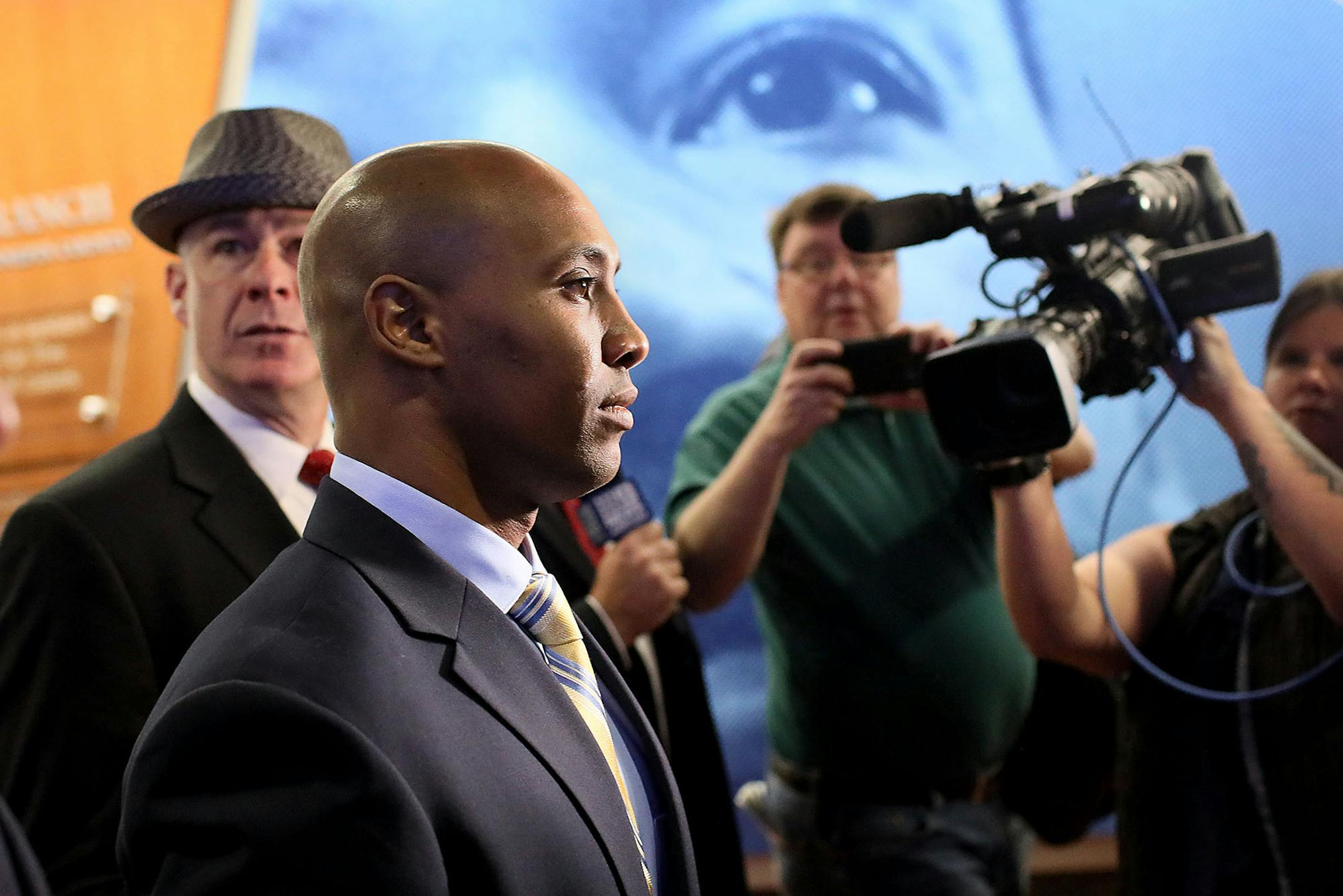 Former Minneapolis police officer Mohamed Noor appeared in Hennepin County District Court with his attorney, Thomas Plunkett, second from left, but did not enter a plea to the charges against him in the death of Justine Ruszczyk Damond Tuesday, May 8, 2018, in Minneapolis, MN. ] DAVID JOLES &#xef; david.joles@startribune.com Former Minneapolis police officer Mohamed Noor appeared in Hennepin County District Court