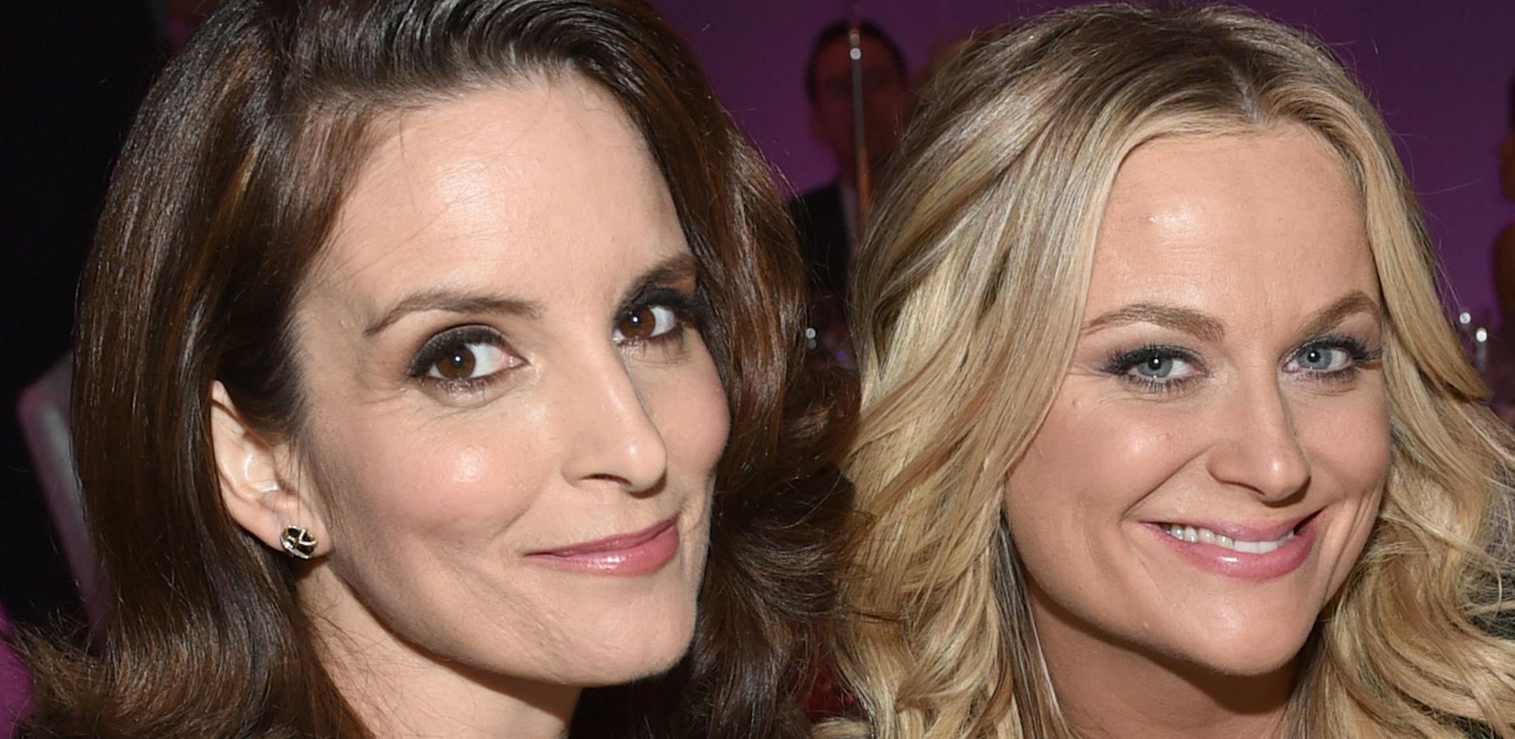 Tina Fey, left, and Amy Poehler attend ELLE's 21st annual Women In Hollywood Awards at the Four Seasons Hotel on Monday, Oct. 20, 2014, in Los Angeles. (Photo by John Shearer/Invision/AP) ORG XMIT: INVW