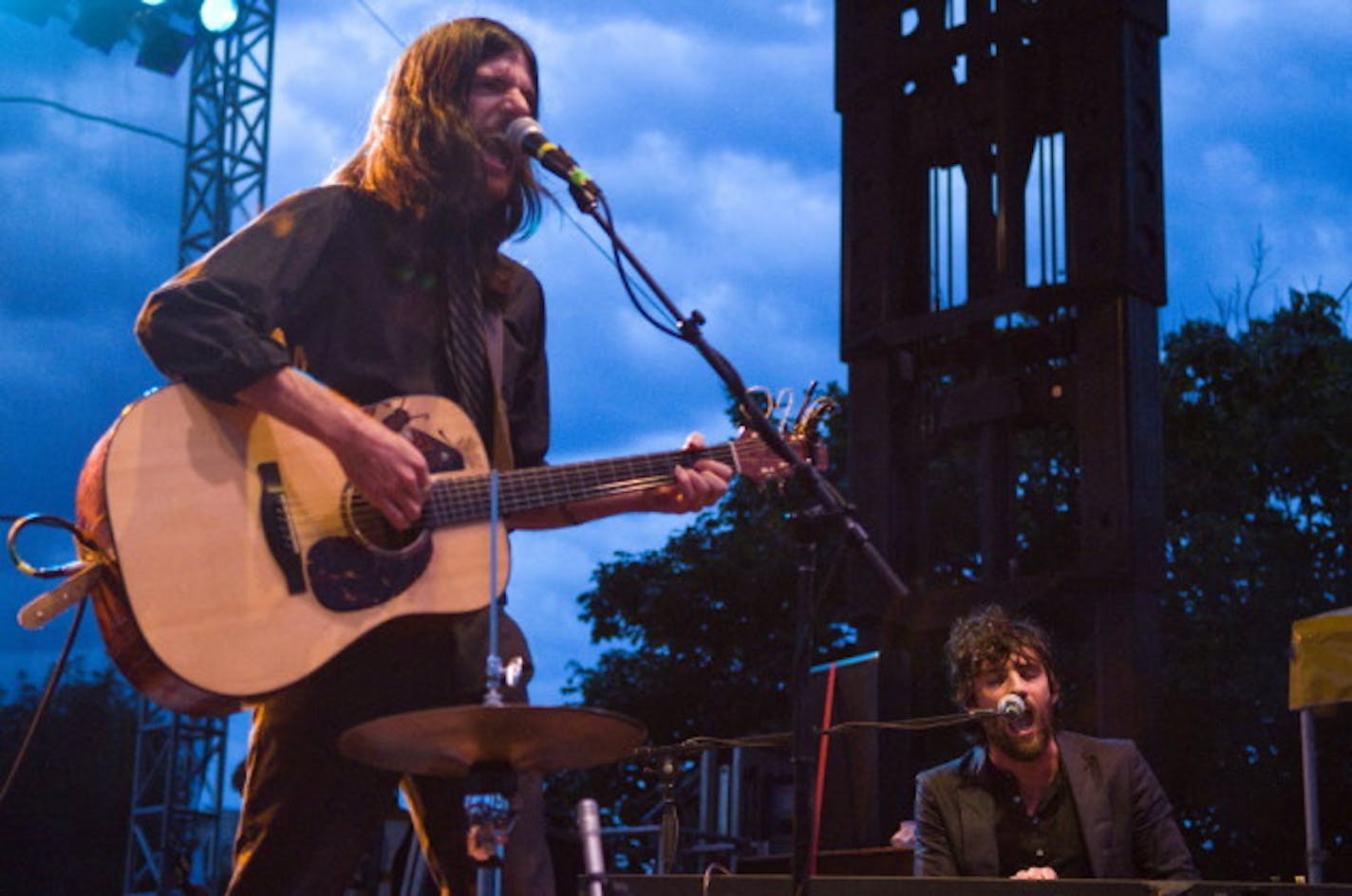 Seth Avett, left, and brother Scott made a big impression at the 2010 Basilica Block Party and returned to it last year.