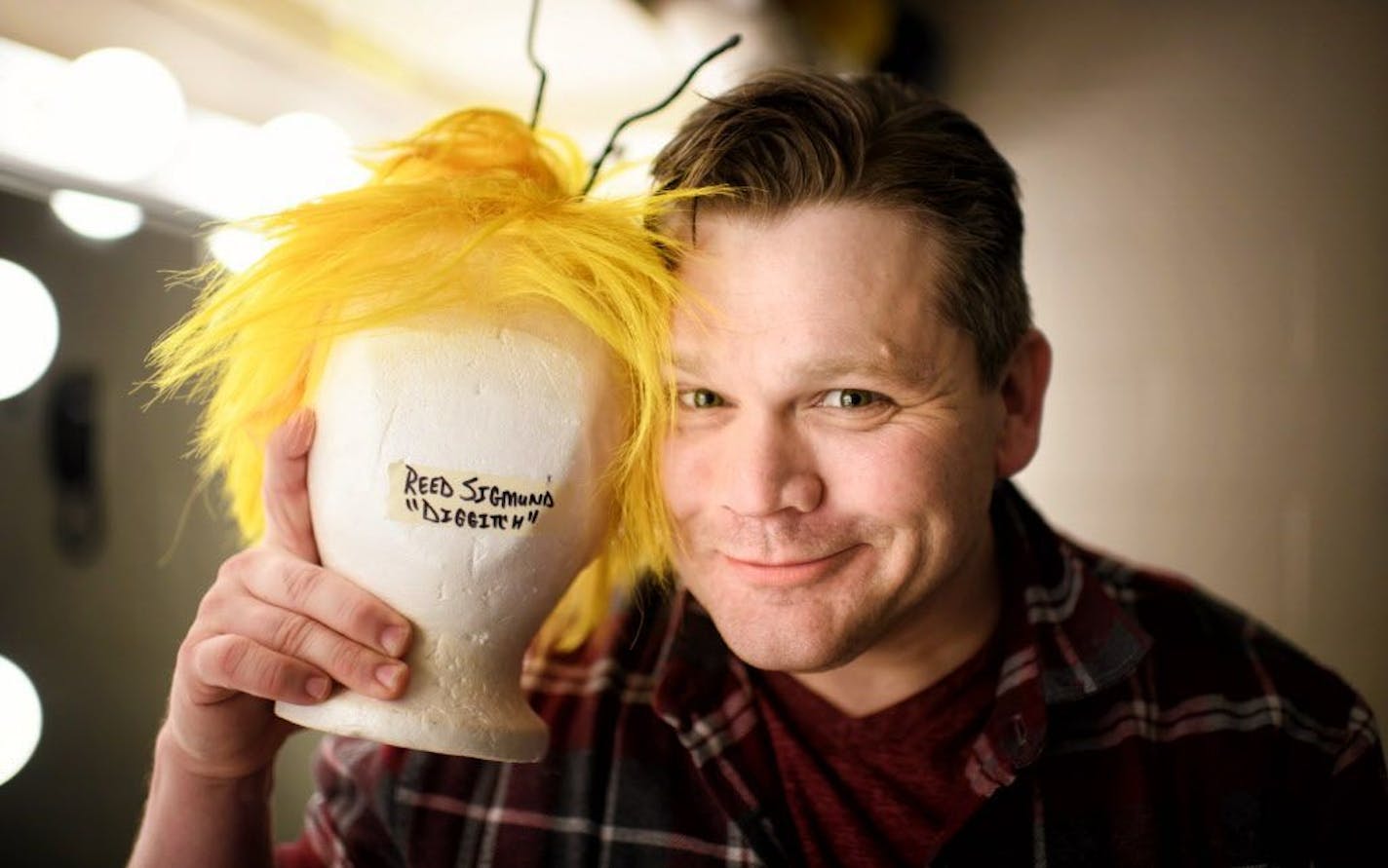 Reed Sigmund at the Children's Theater where he plays the character Diggitch in Dr. Seuss' The Sneetches.