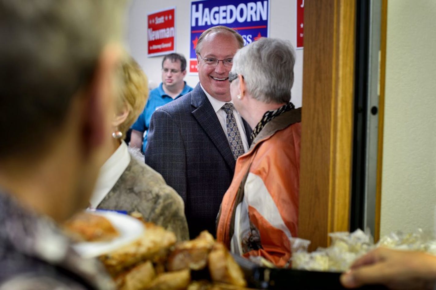 Jim Hagedorn campaigned in Sleepy Eye in 2014. He won the Republican endorsement for the First Congressional District U.S. House seat on Saturday, April 21.