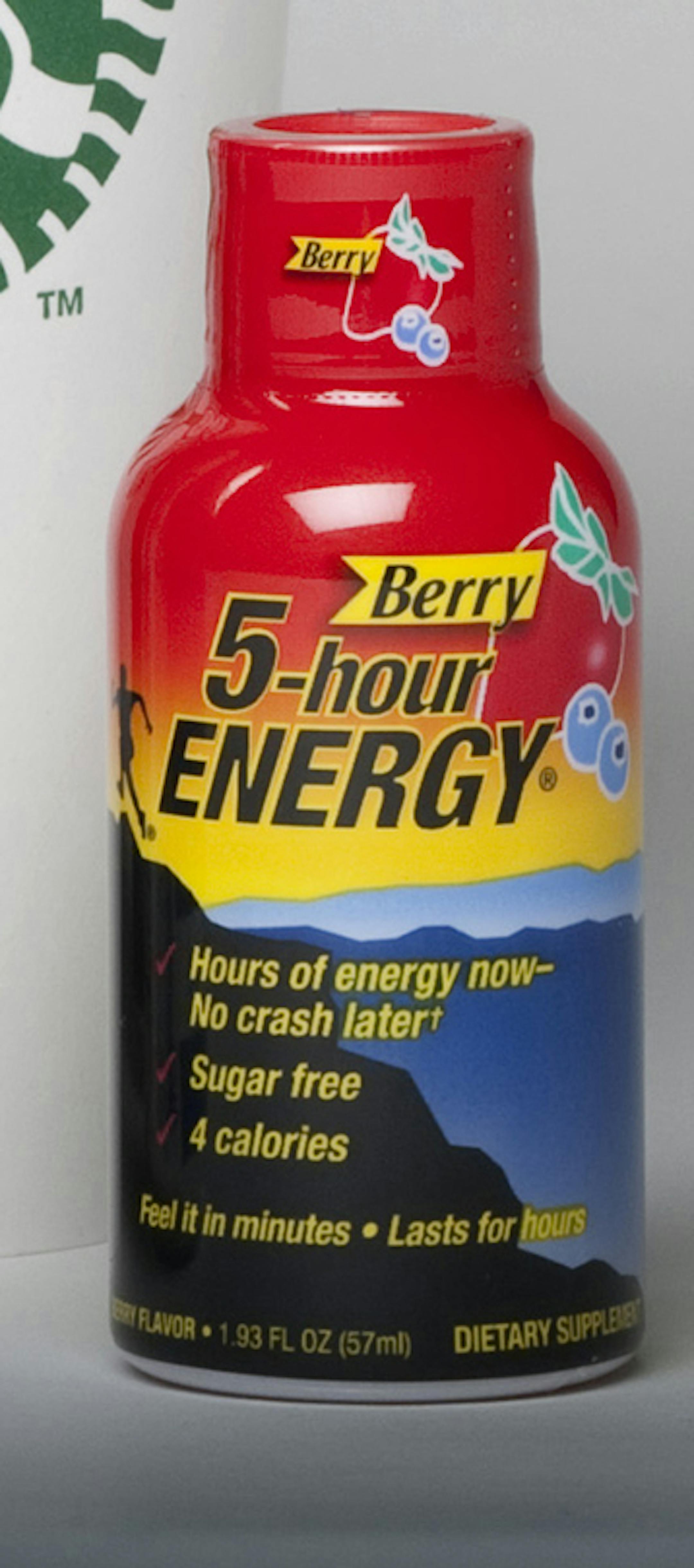 Caffeinated beverages and shots are displayed January 21, 2013. Energy drinks, which derive much of their stimulant capacity from caffeine, have shown up in reports of a number of recent deaths, the FDA says. (Kate Lucas/Orange County Register/MCT) ORG XMIT: 1135875
