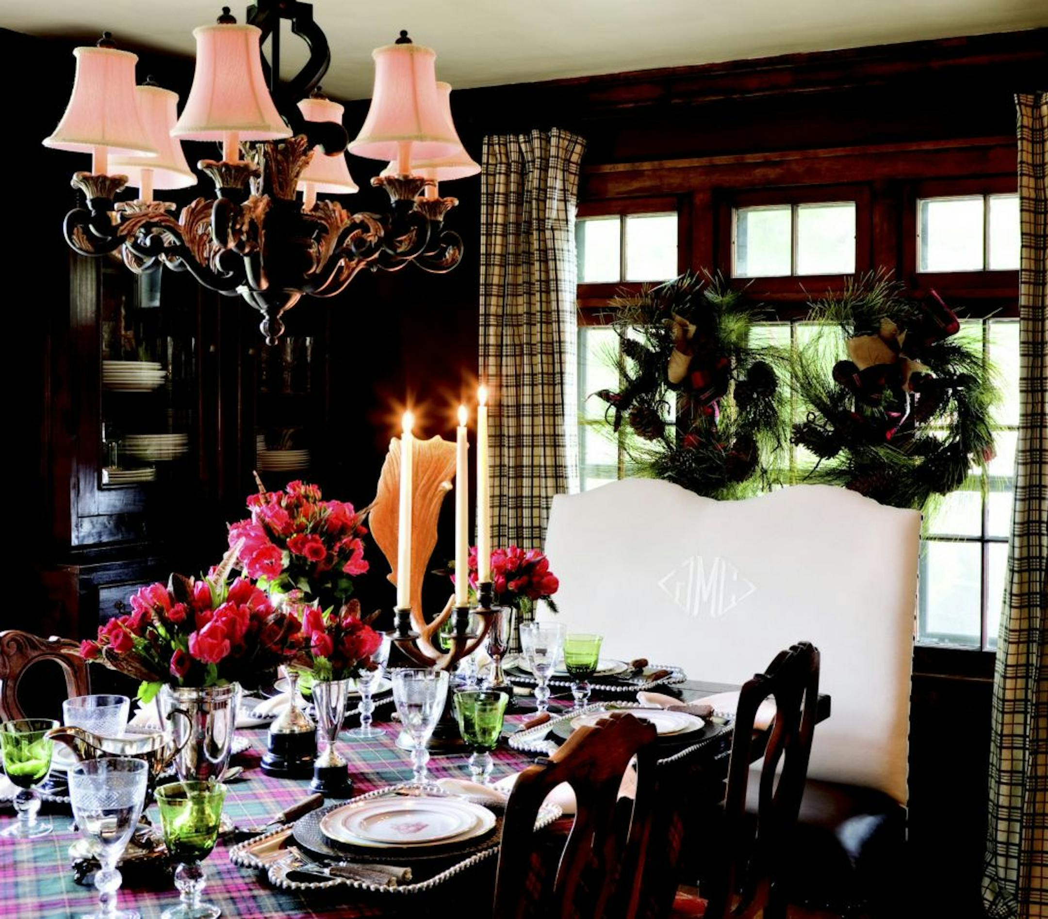 SH12K045HOMESTYLE Nov. 12, 2012 -- For the holidays, set your table with beautiful linens, like a rich plaid or paisley tablecloth and crisp white napkins.