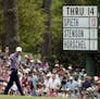 Jordan Spieth holds up his ball after a birdie on the 15th hole during the second round of the Masters golf tournament Friday, April 10, 2015, in Augu