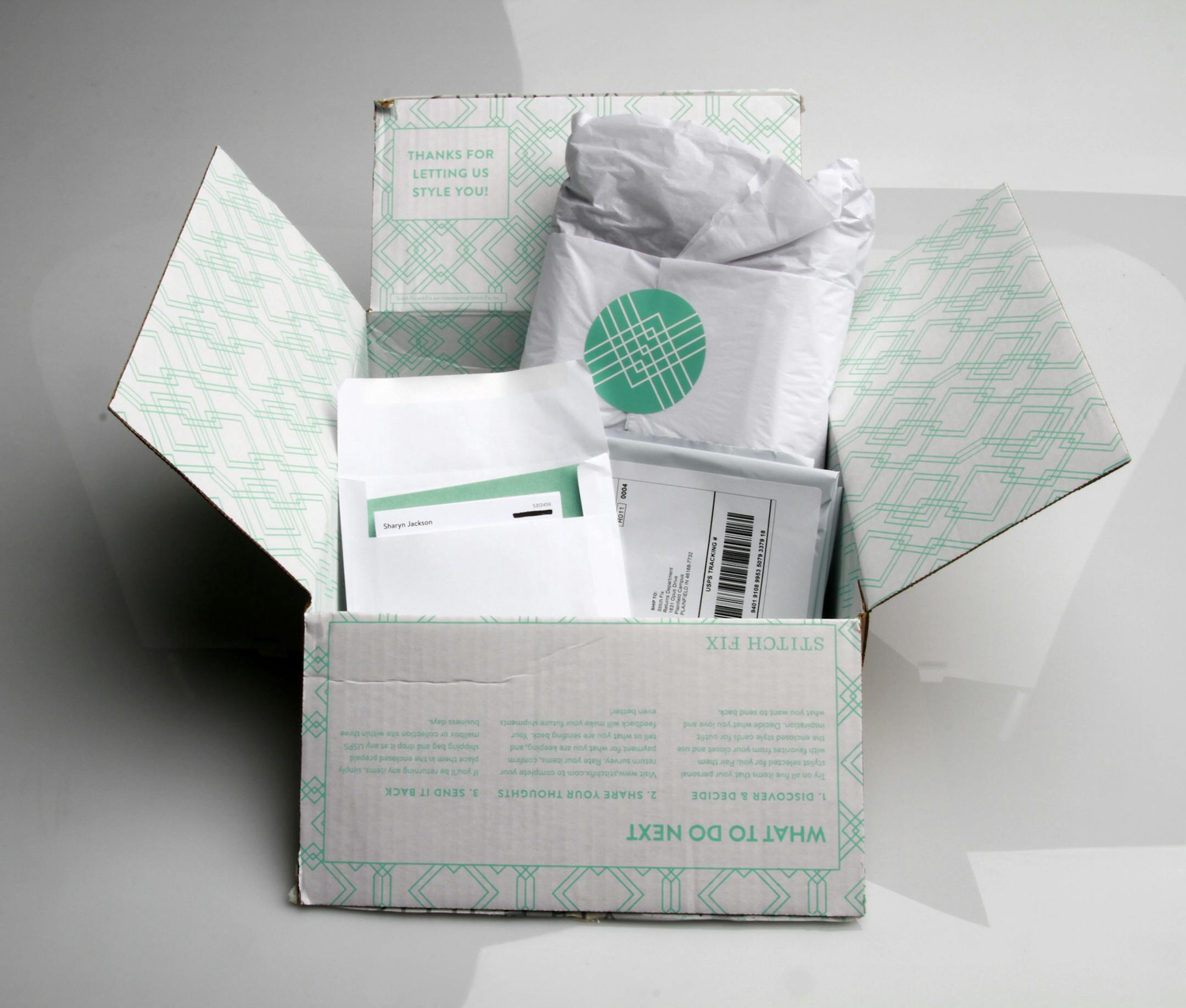 Online personal shopping sites like StitchFix, which send consumers a curated box of clothing like the one above, seem to be proliferating.