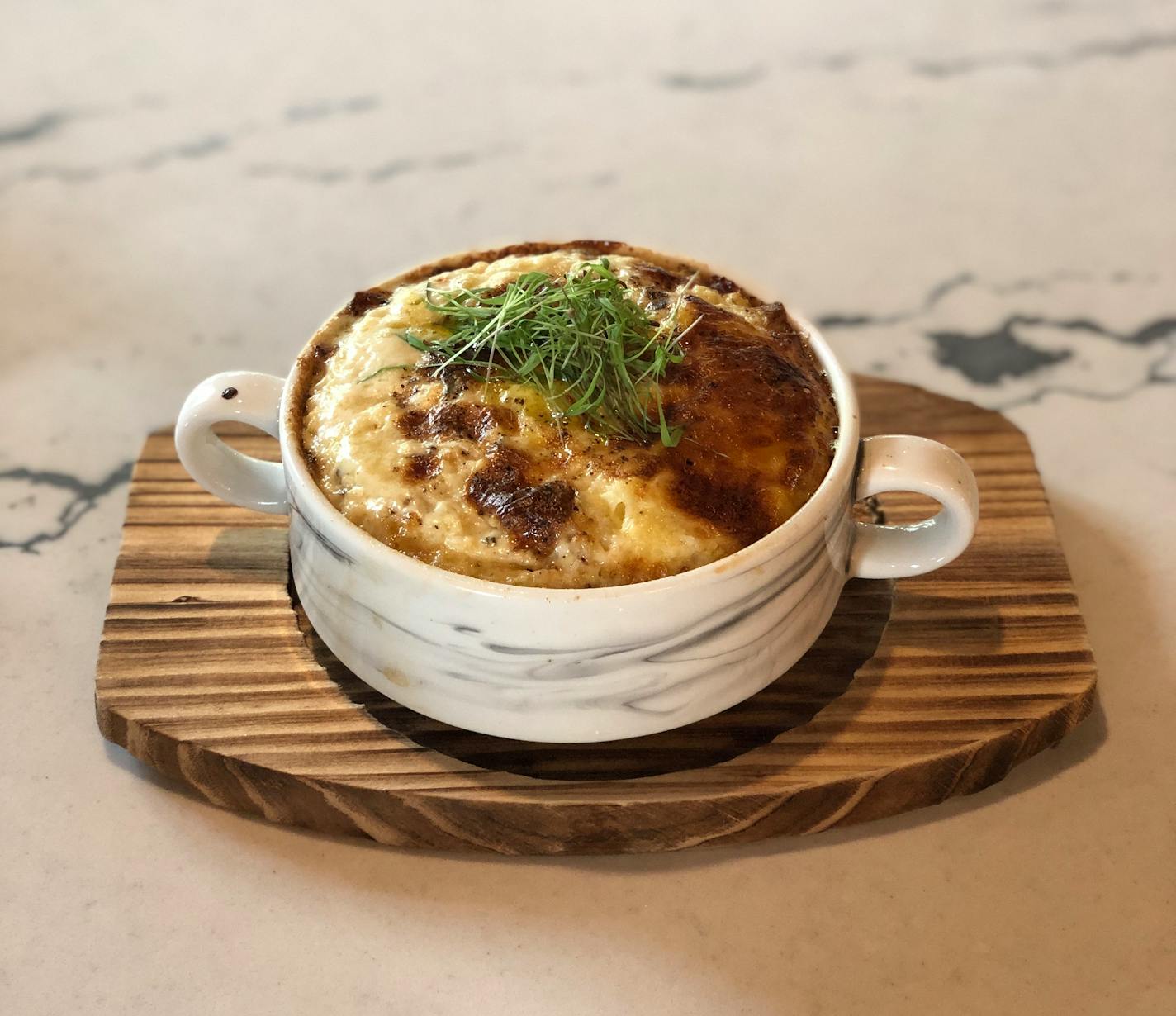 Cauliflower souffle from Maison Margaux in Minneapolis.