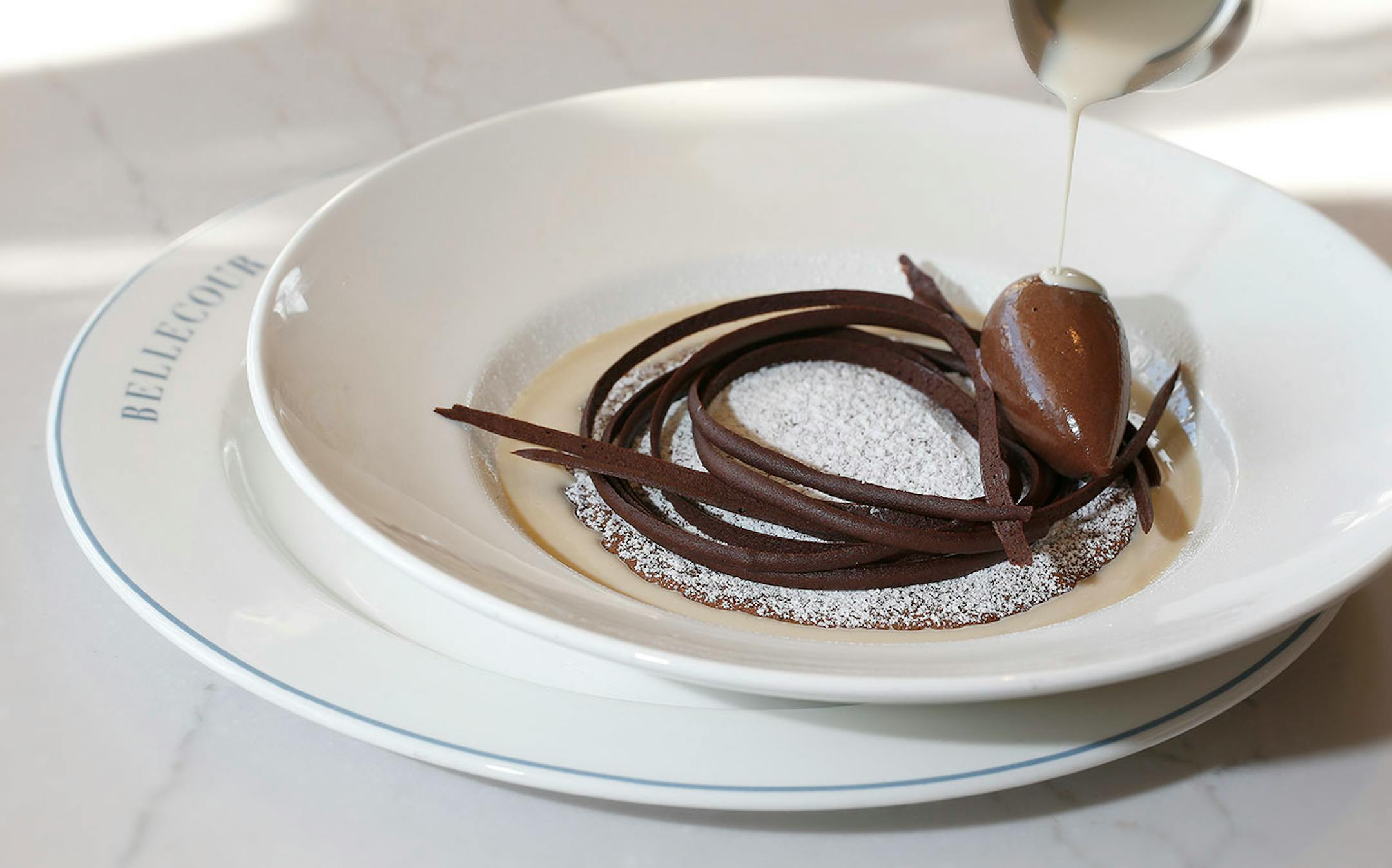 WARM CHOCOLATE SOUFFLE earl gray crème anglaise