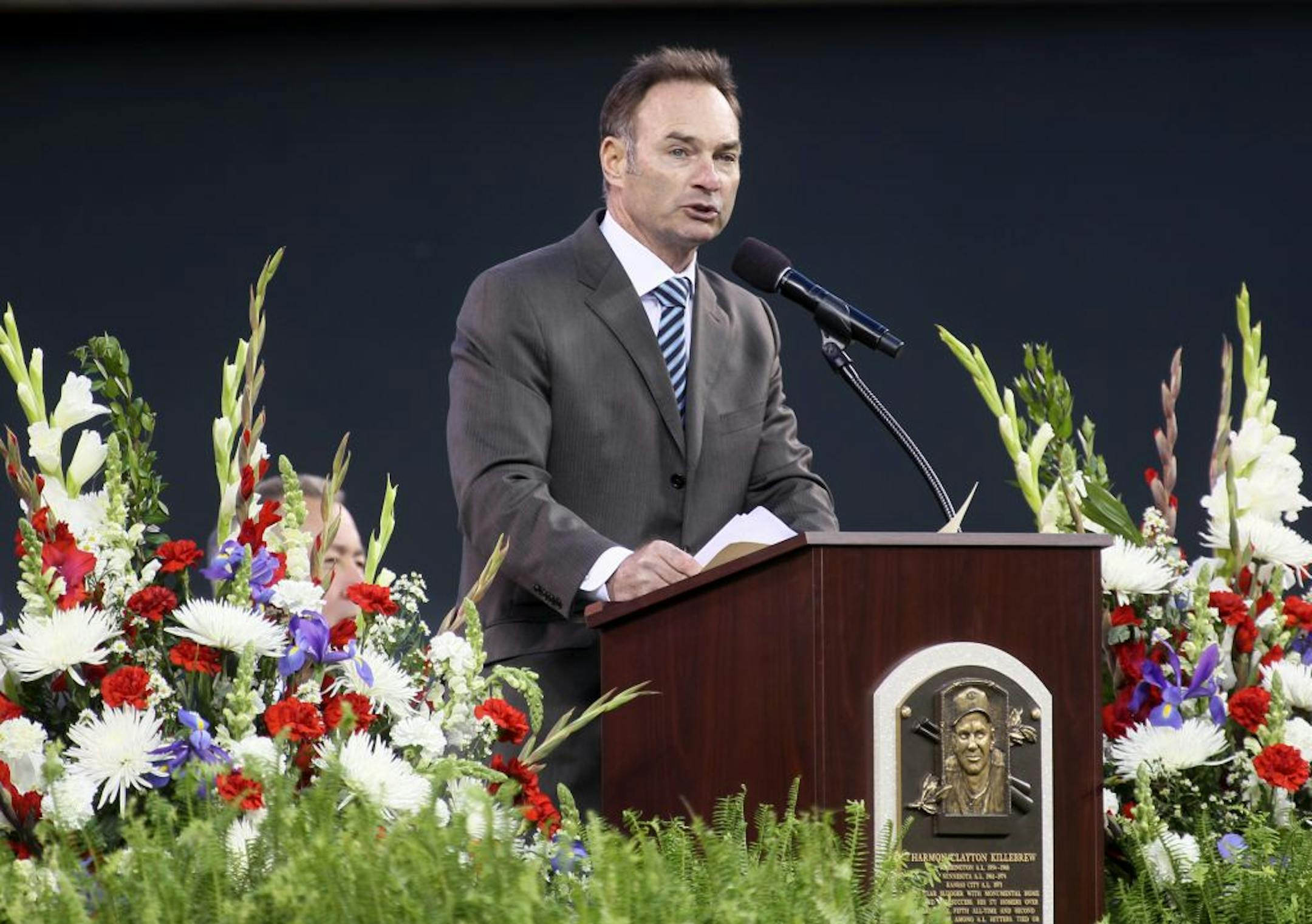 Former Twin Paul Molitor spoke at the tribute to Harmon Killebrew Thursday at Target Field.