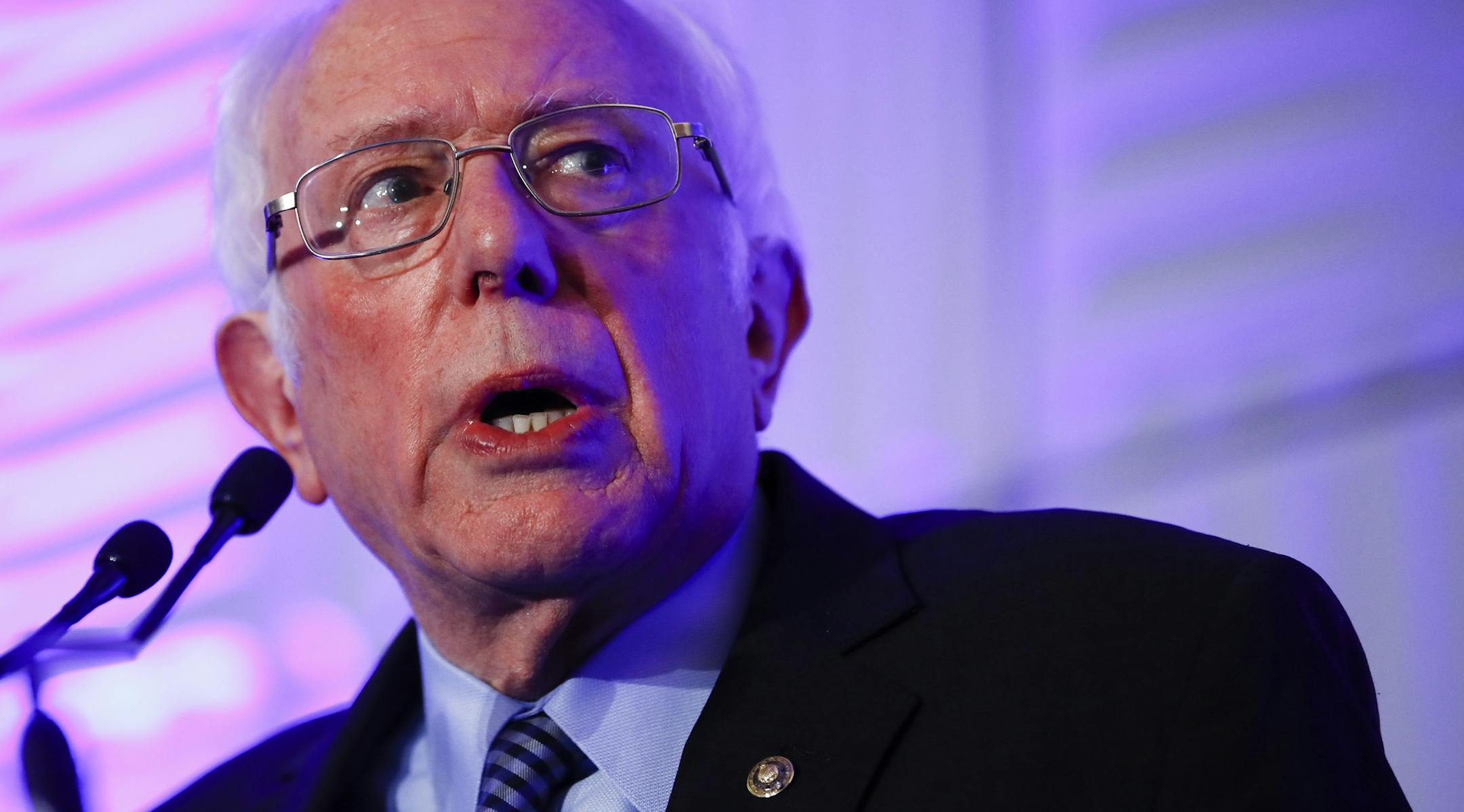 Democratic presidential candidate Sen. Bernie Sanders, I-Vt., speaks during First in the South Dinner, Monday, Feb. 24, 2020, in Charleston, S.C. (AP Photo/Matt Rourke)