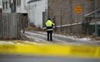 St. Paul police were on the scene of what the department is calling the city's first shooting homicide of the year in the alley behind Sunrise Grocery