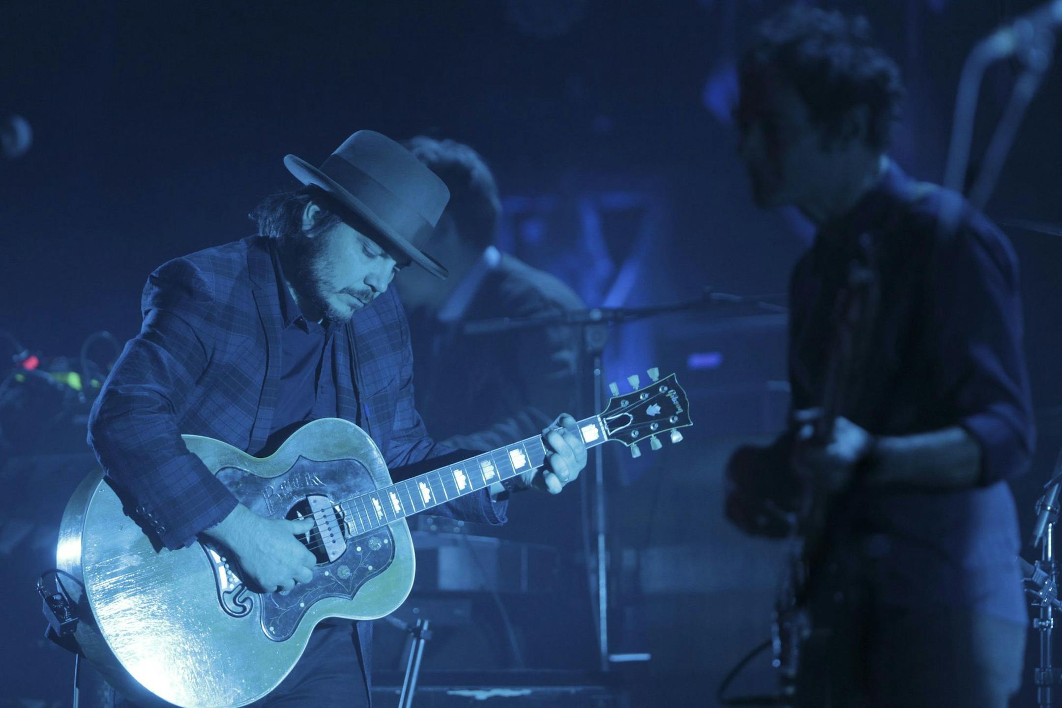 Jeff Tweedy and Nels Cline of Wilco during a 2011 concert in Minneapolis. ORG XMIT: MIN1305231017441348