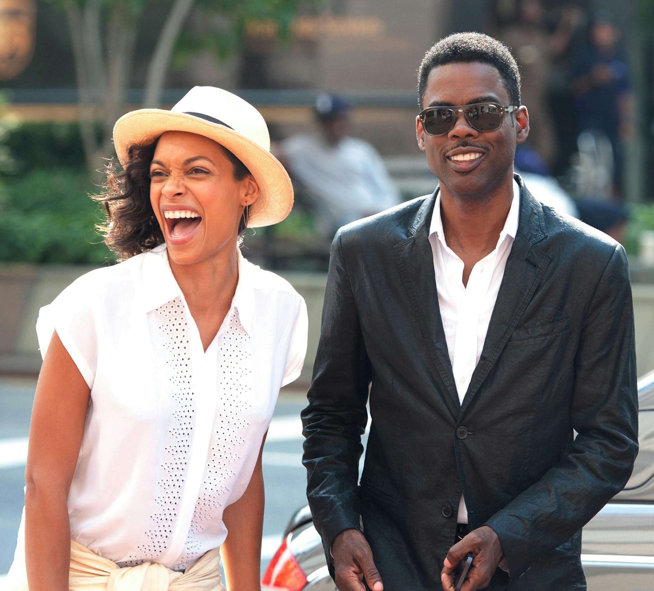 Rosario Dawson and Chris Rock in "Top Five," from Paramount Pictures and IAC Films. (Ali Paige Goldestein/Paramount Pictures/TNS) ORG XMIT: 1161199