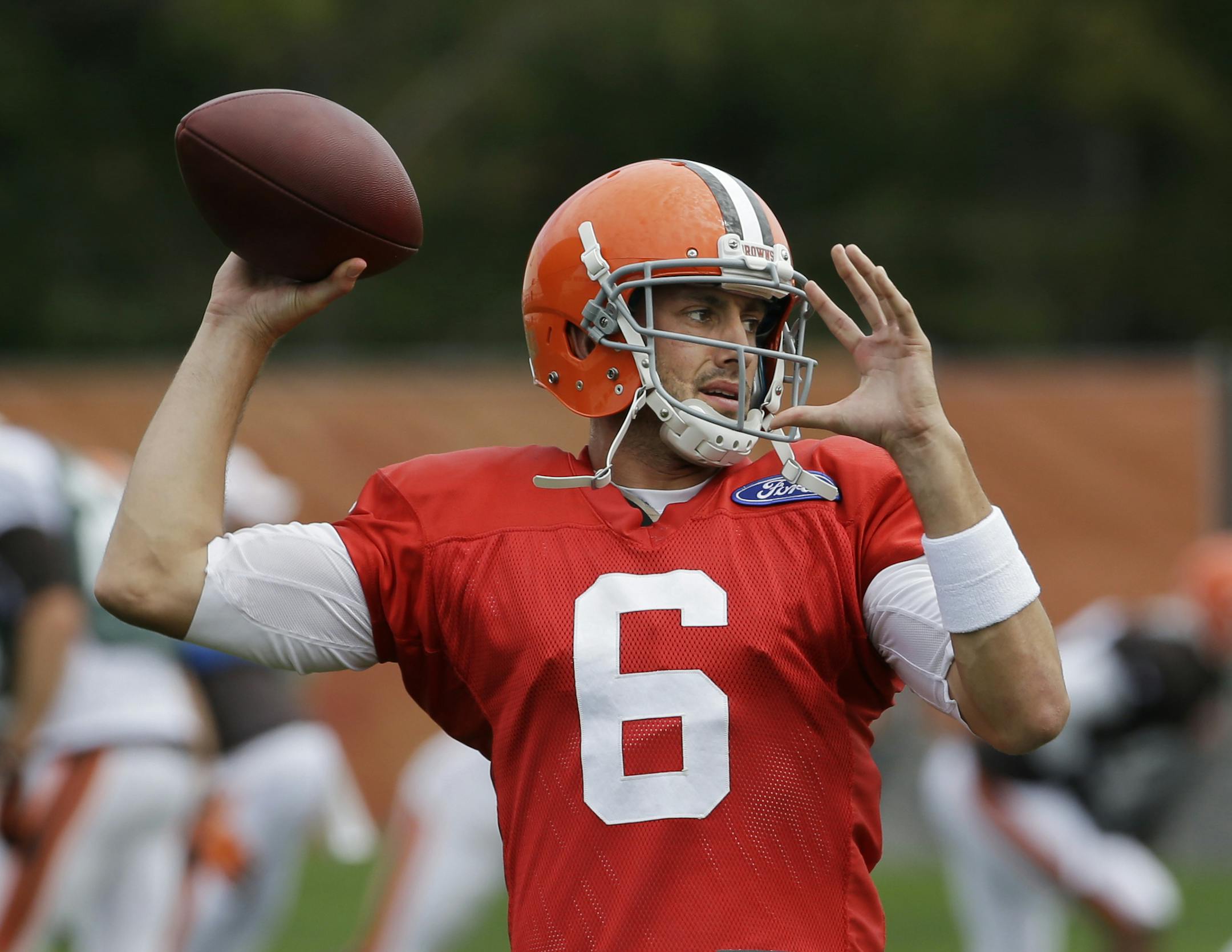 Browns coach Mike Pettine chose Brian Hoyer as the starting quarterback for Saturday's preseason game in Detroit, giving the veteran the first chance to impress before rookie Johnny Manziel takes the field.