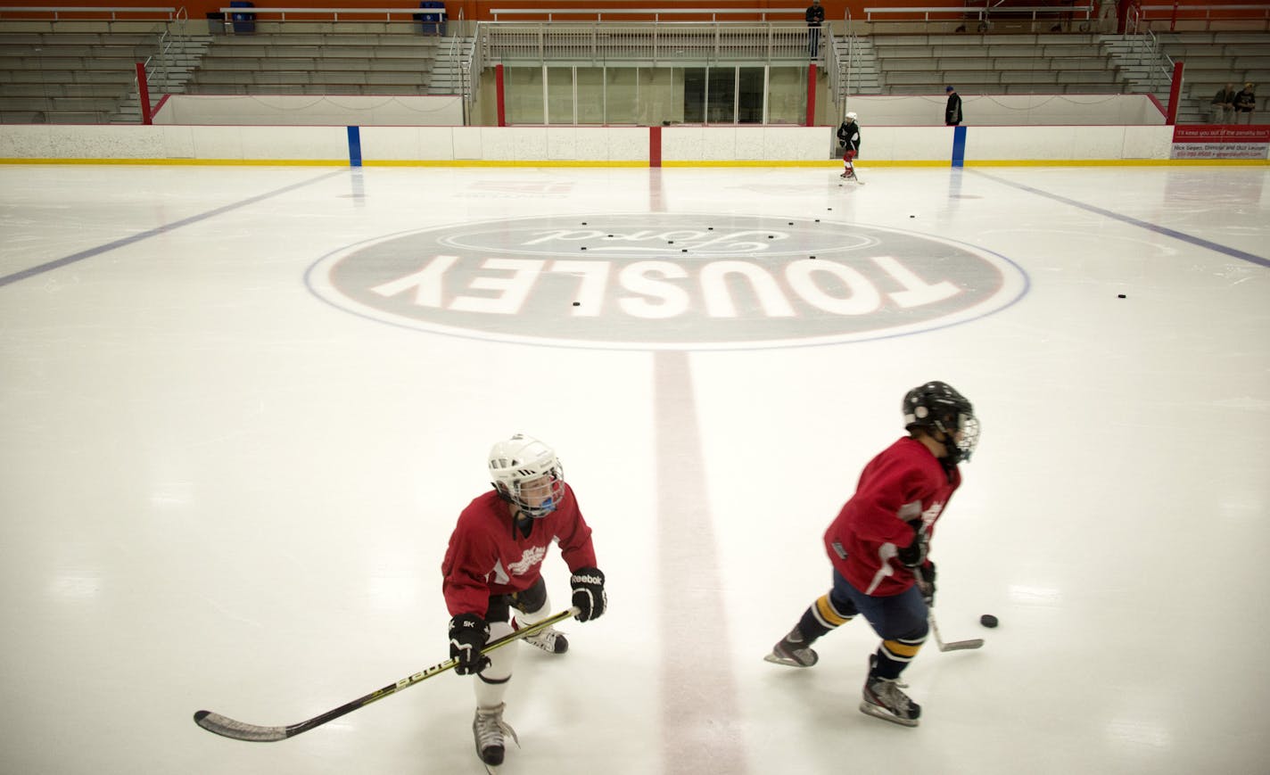 10 and 11-year-olds of the Minnesota Made youth hockey league practiced at the Vadnais Sports Center in Vadnais Heights, Friday, August 16, 2013 ] GLEN STUBBE * gstubbe@startribune.com