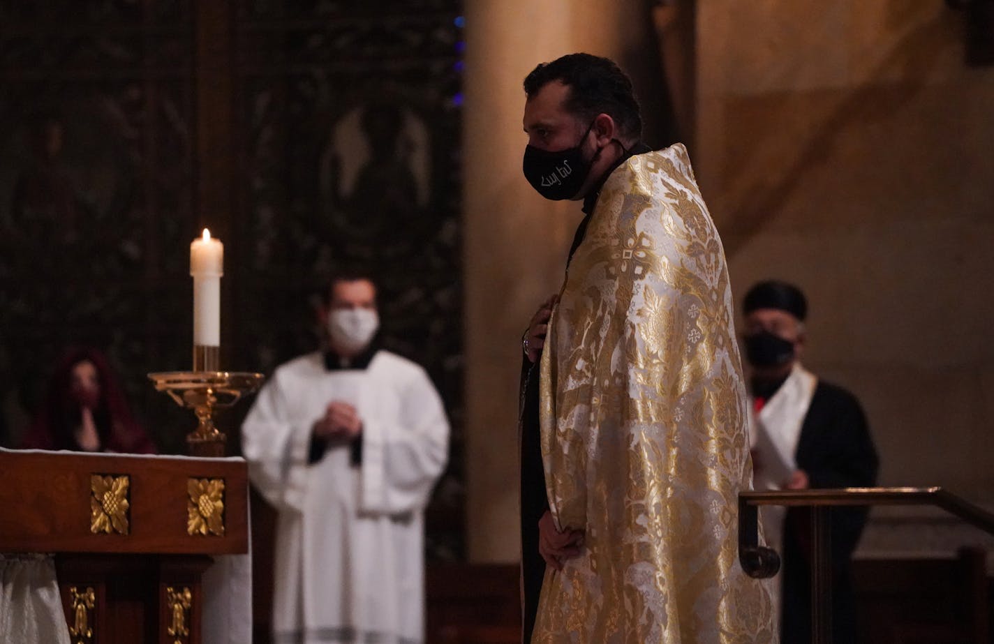 An Ecumenical Prayer Service for peace in Armenia and Artsakh was held at the Cathedral of Saint Paul on Saturday, Nov. 7, 2020. Archbishop Bernard Hebda officiated while several other faith leaders also prayed with Fr. Tadeos Barseghyan from St. Sahag Armenian Church. ] Shari L. Gross • shari.gross@startribune.com An Ecumenical Prayer for Peace for the Armenians being killed in the Republic of Artsakh was held Saturday, Nov. 7, 2020 at the Cathedral of St. Paul. Archbishop Bernard Hebda preside