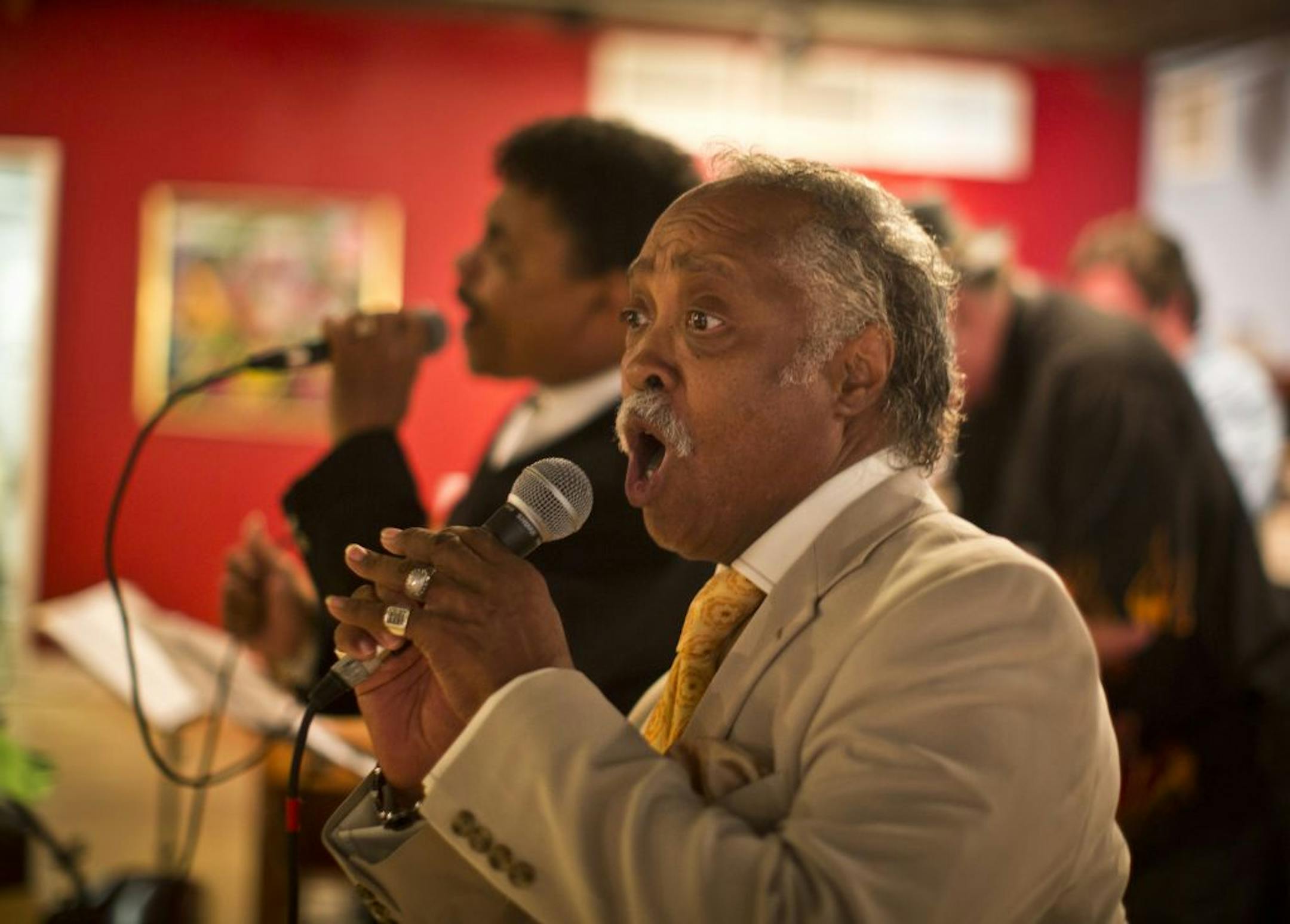 Maurice Young sang during a release party for a new 21-track anthology of the funk/R&B scene that preceded Prince, the Time and �Funkytown.� The collection was put together by Secret Stash Records, the Minneapolis reissue label with an international cult following.