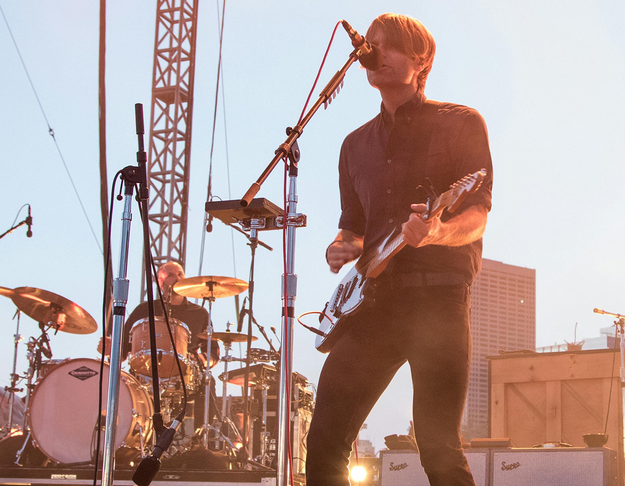 Death Cab for Cutie head man, Ben Gibbard performs on the Great Clips Stage on day one of the 2016 Basilica Block Party on July 8, 2016 at the Basilica in Minneapolis, Minn. [ Special to Star Tribune, photo by Matt Blewett, matt@mattebphoto.com, Basilica Block Party 2016, 550335 BASILICA070916