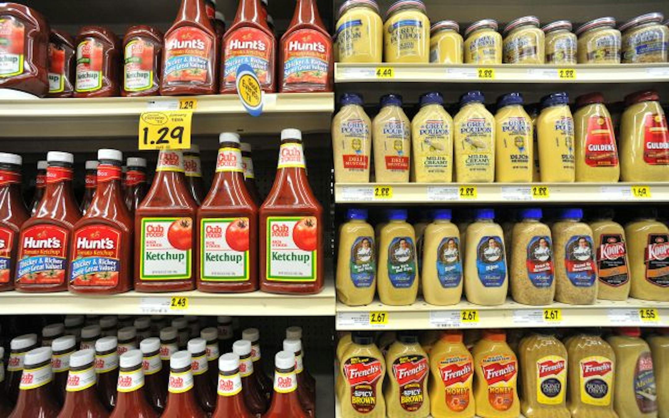 The condiment section at Cub Foods has a lot of choices. New Supervalu CEO Craig Herkert said his company has been too complicated for consumers and its vendor partners, targeting types of food in which he thinks too many varieties are offered.