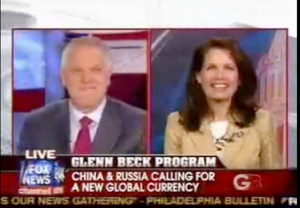 Rep. Michele Bachmann appeared recently on Fox News with Glenn Beck.