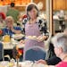 Shelley Johnson served lunch to seniors at the Blaine Senior Center, Thursday, October 13, 2016 in Blaine, MN. Voters will decide on the November ball