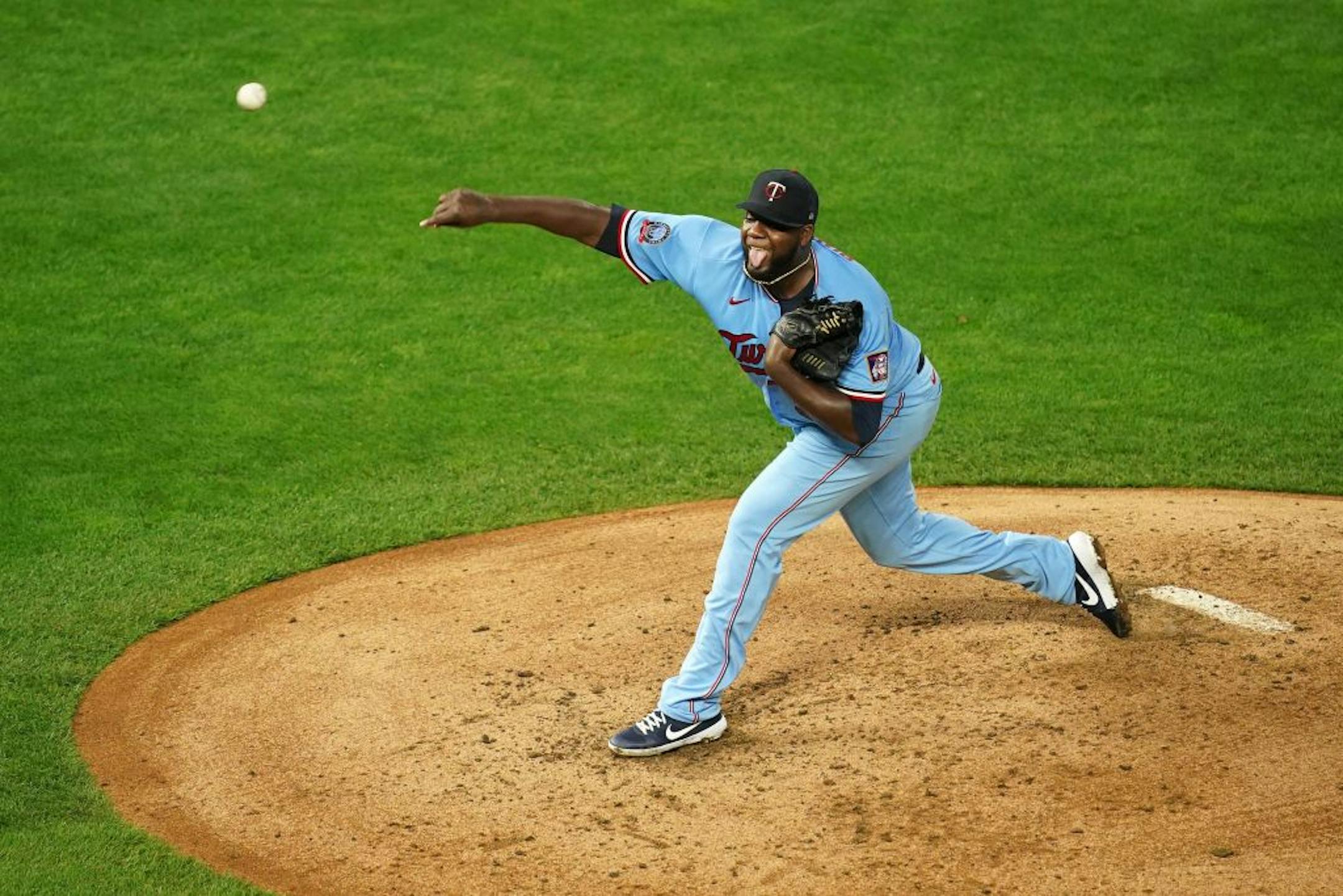 Minnesota Twins starting pitcher Michael Pineda (35) delivered a pitch in the second inning.