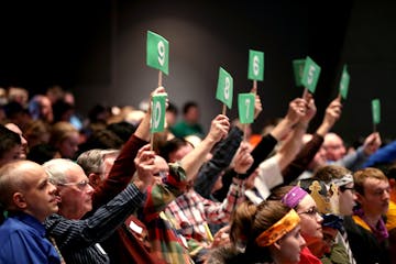 Math bowl judges judged the Minnesota State High School Mathematics League Tournament at South St. Paul High School, Monday, March 13, 2017 in South S