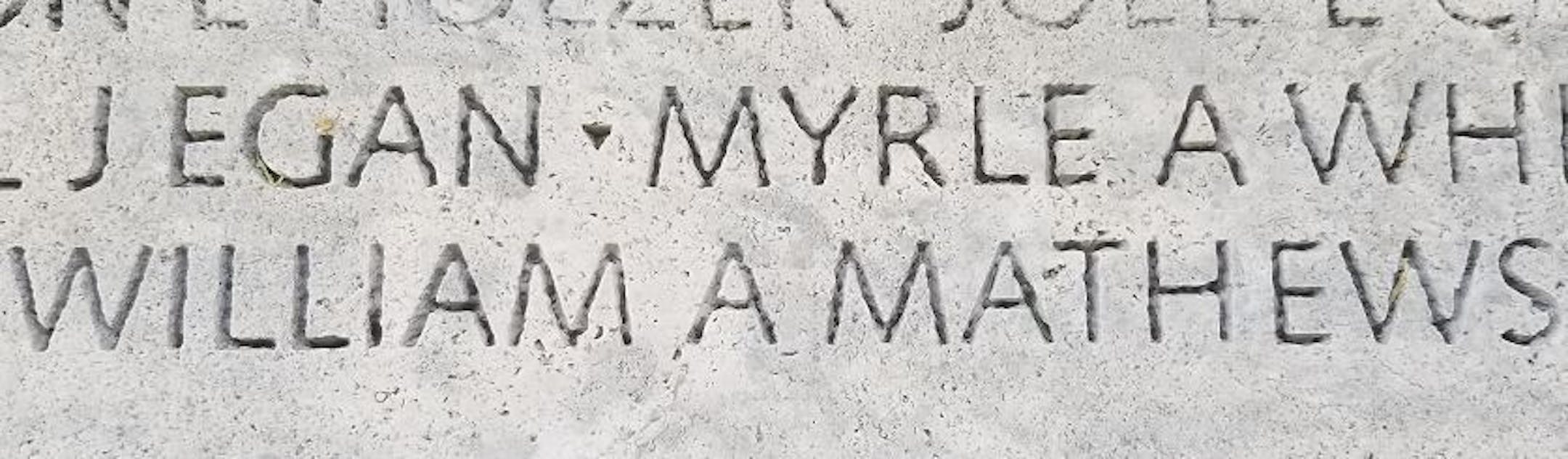 The name of Wayzata Police Officer William Mathews is etched into the National Law Enforcement Officers Memorial in Washington, D.C.