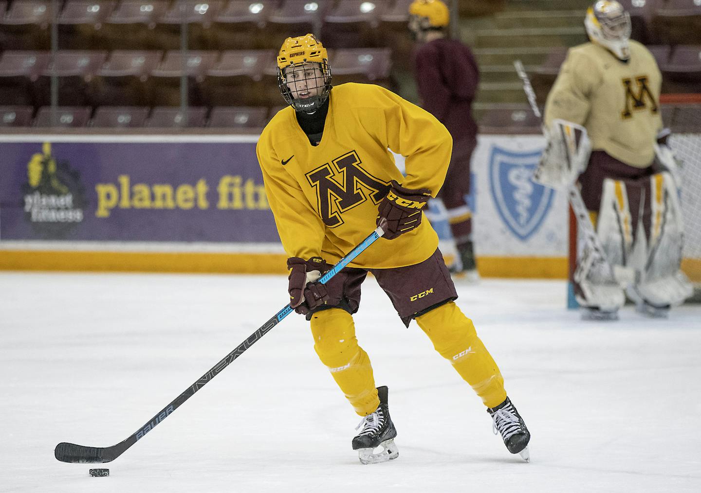 University of Minnesota forward Sammy Walker practiced at 3M Arena at Mariucci, Tuesday, February 25, 2020 in Minneapolis, MN. ] ELIZABETH FLORES • liz.flores@startribune.com