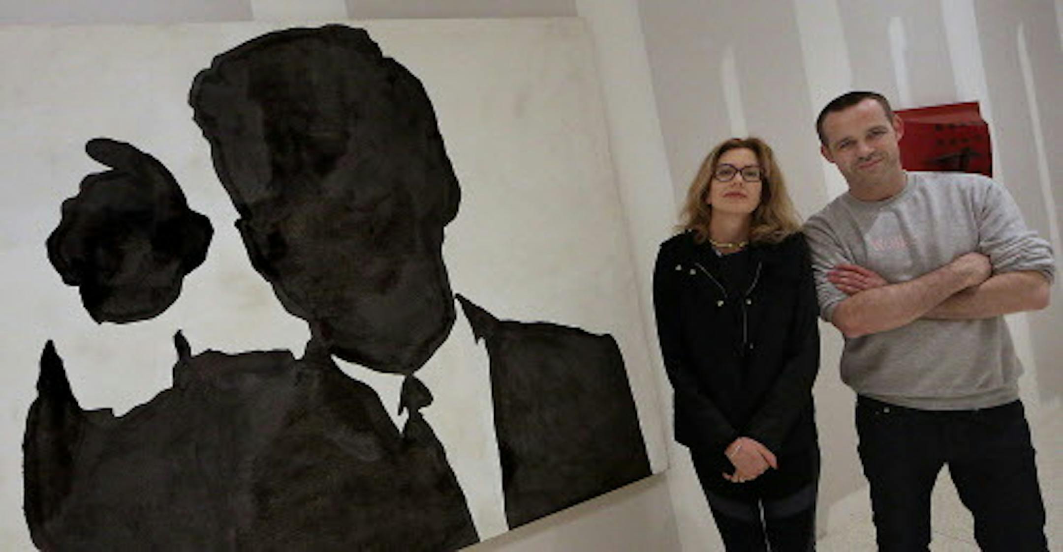 Former Walker Art Center curator Darsie Alexander (left) and WAC curator Bart Ryan with John Fitzgerald Kennedy 1962/1963 (enamel on canvas) by Sergio Lombardo Italian, born 1939. ] JIM GEHRZ ' james.gehrz@startribune.com / Minneapolis, MN / April 3, 2015 /11:30 AM - BACKGROUND INFORMATION:  In the U.S. cultural imagination, "Pop" art was a national celebration of that distinctly American phenomenon "consumer culture," all hotdogs, ketchup and beach bingo. But there was a world-wide florescence of similar attitudes that Walker Art Center is reprising in "International Pop," a show of about 125 paintings, sculptures, films, collages, and other art running April 11 through Sept 6. Organized by former WAC curator Darsie Alexander with WAC curator Bart Ryan, it travels to museums in Dallas and Philadelphia after its Minneapolis run.