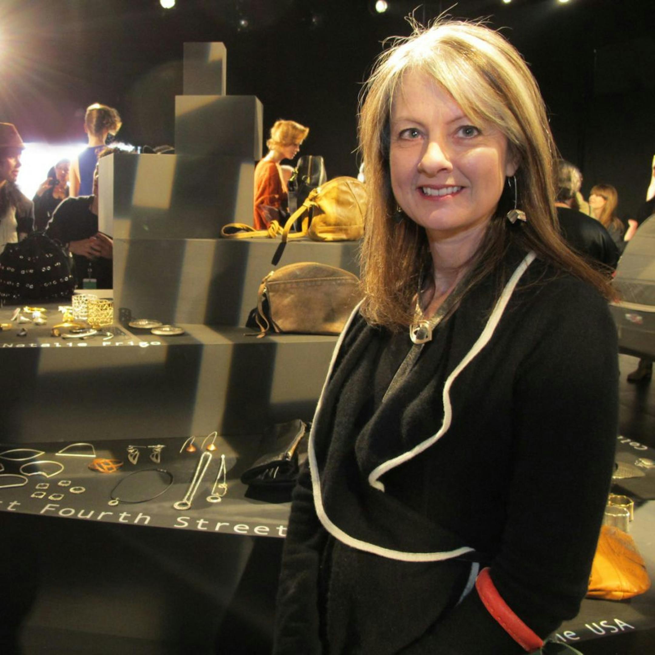 Sara Glassman, sglassman@startribune.com
Susan Crow of Northfield at Mercedes-Benz Fashion Week in New York with her eco-conscious East Fourth Street jewelry line.