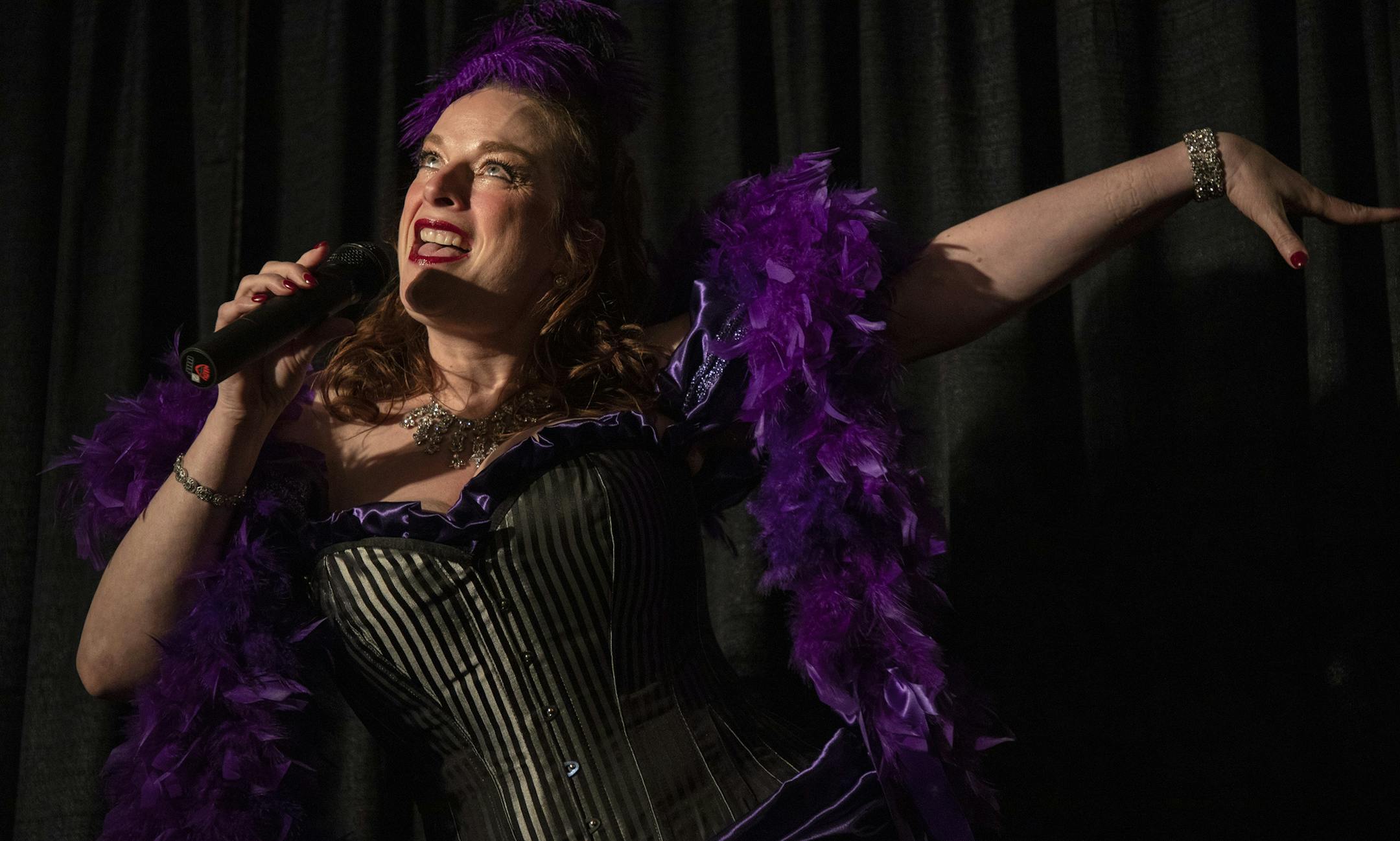Shelly Pabst of South St. Paul performed during Klondike Kate 2020 Contest at the enVision Hotel, South St. Paul. Pabst won Klondike Kate 2020. ] CARLOS GONZALEZ &#x2022; cgonzalez@startribune.com &#x2013; St. Paul, MN &#x2013; January 9, 2020, Klondike Kate 2020 will be at a brand new venue: enVision Hotel, South St. Paul!