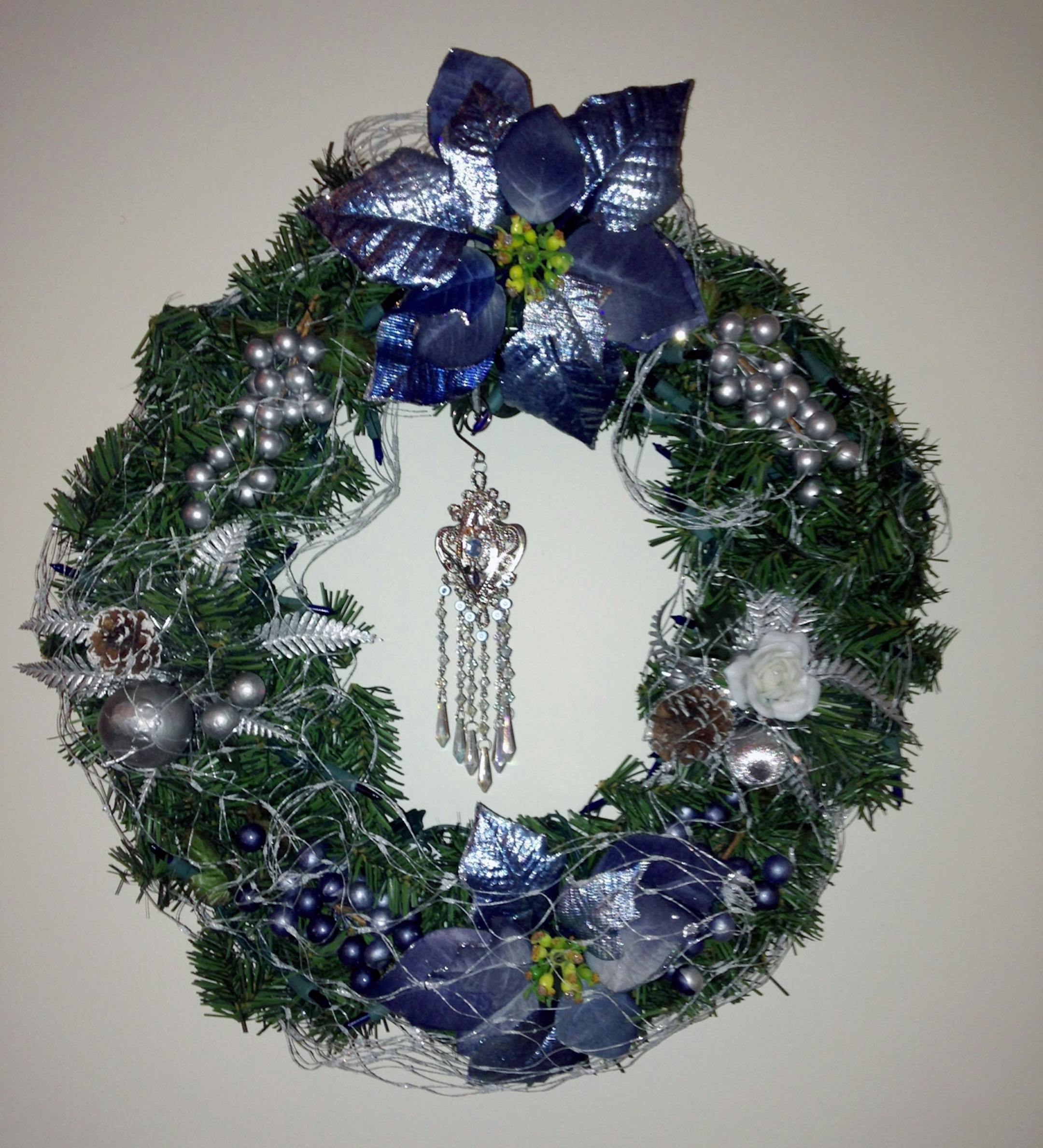 This "Hanukkah Wreath" was given to Joan Bilinkoff Corbett by a client who was coping with mental illness but took time to make the wreath so that Bilinkoff Corbett, who is Jewish, wouldn't feel "left out" when others were talking about Christmas.