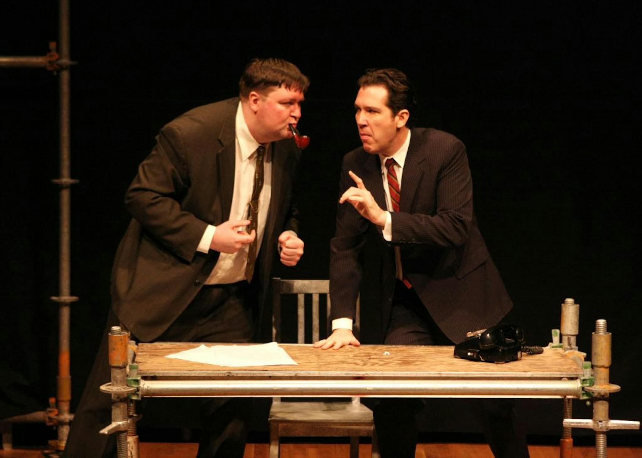 John Mitchell (E.J. Subkoviak) and Richard Nixon (Paul de Cordova) in "1968."