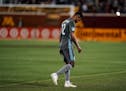 Loons midfielder Fernando Bob was ejected in the second half Saturday against the Portland Timbers.