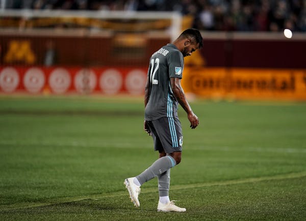 Loons midfielder Fernando Bob was ejected in the second half Saturday against the Portland Timbers.