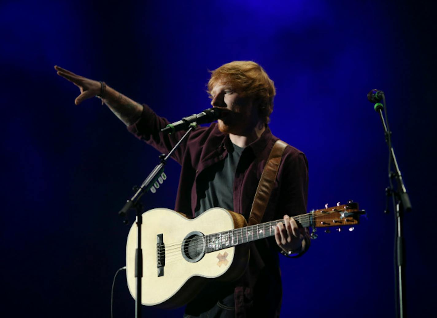 Ed Sheeran performed at Target Center in September and contributed a live track to Cities 97's latest "Sampler." / Jeff Wheeler, Star Tribune