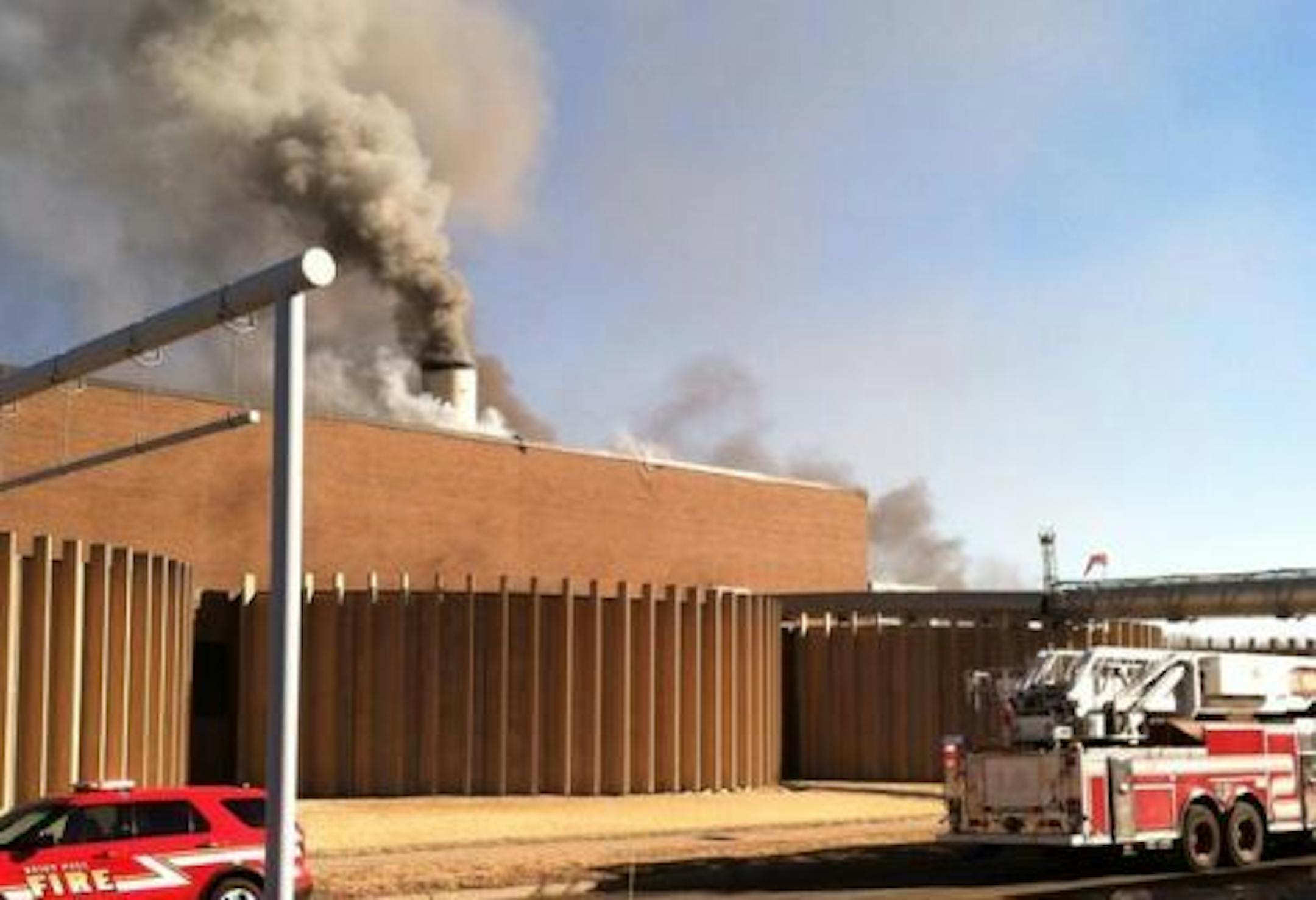 A waste treatment plant in St. Paul caught fire Tuesday.