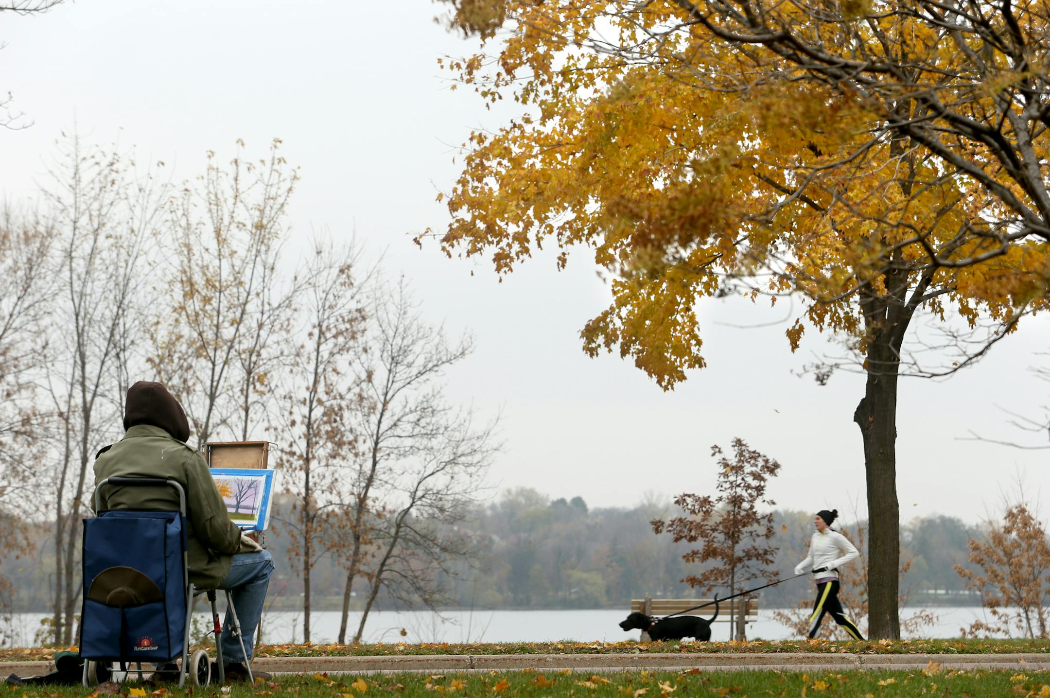Ron Wilson of Minneapolis uses watercolors to paint a landscape at Lake Nokomis. South side of Lake Nokomis on East Nokomis Parkway near Cedar Avenue South in Minneapolis, MN. The "Intercity Regional Trail" has a distinctly unsexy aura, so Three Rivers Park District is expected to choose a new name in December for the trail that runs from Lake Nokomis in Minneapolis through Richfield to Bloomington. Minneapolis, MN on November 7, 2013. ] JOELKOYAMA‚Ä¢joel koyama@startribune The