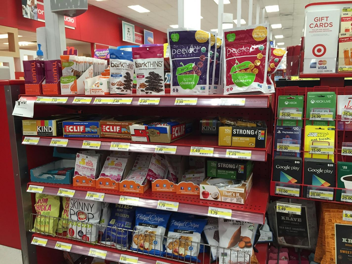 Edina's SuperTarget is testing a healthier set of offerings in the checkout lane.