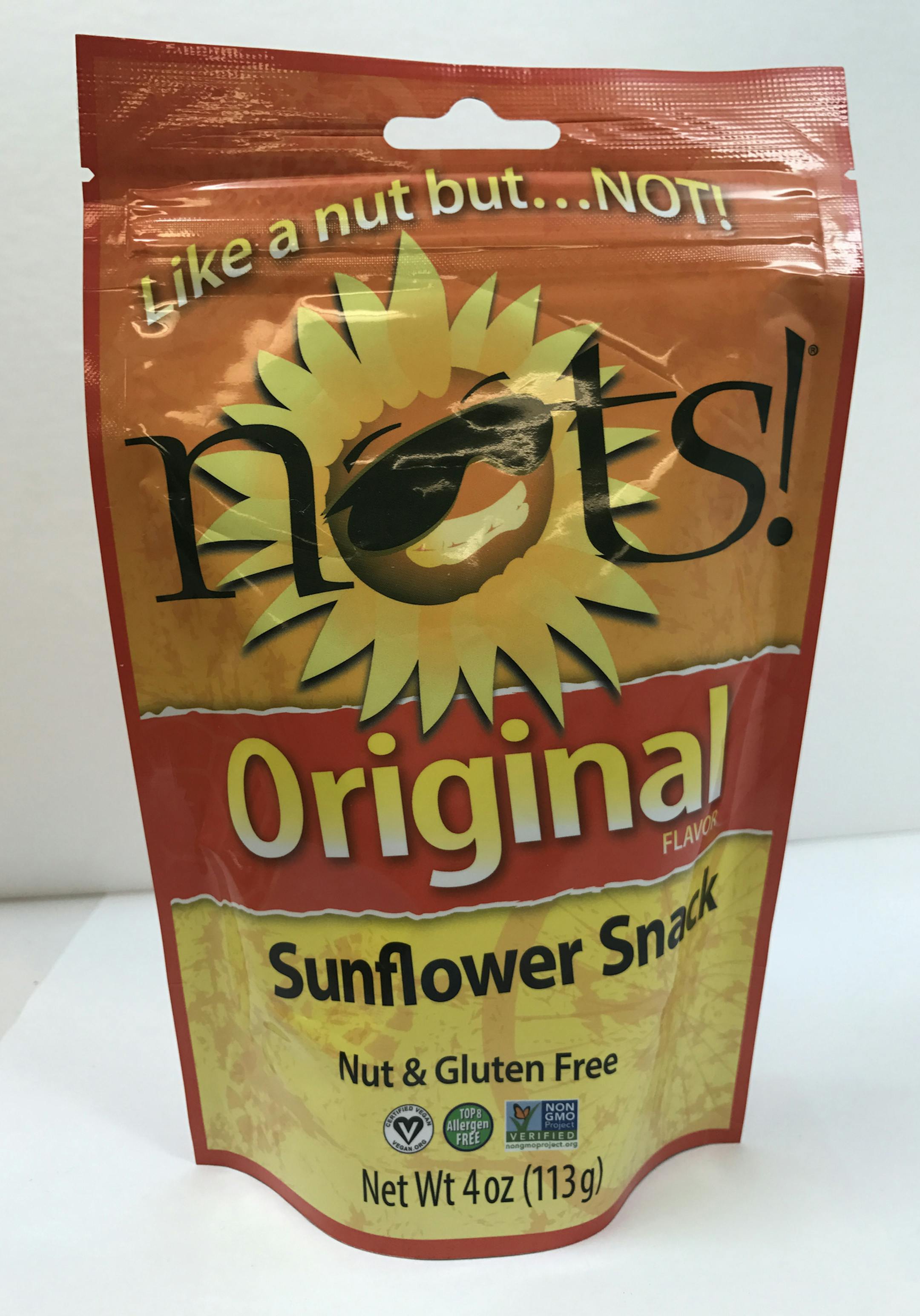 Nots, a sunflower snack.