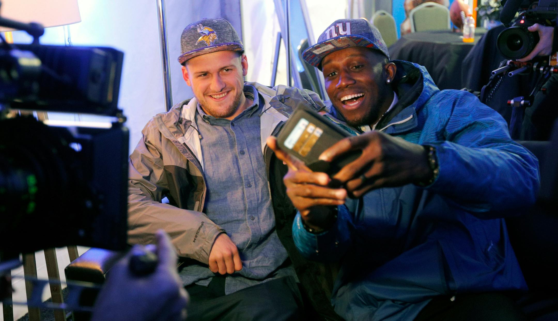 The Vikings signed wide receiver Moritz Boehringer (left), the team's sixth-round draft choice, on Monday.