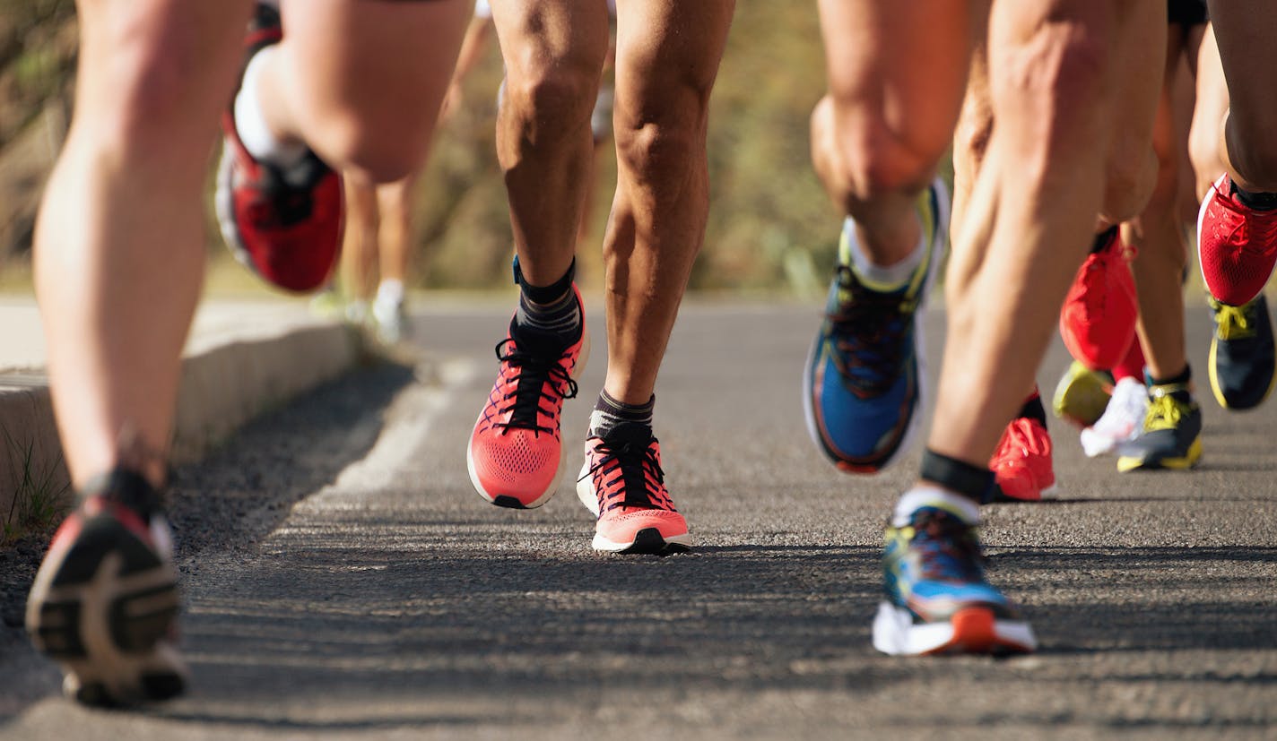 iStock
Marathon running in the light of evening.