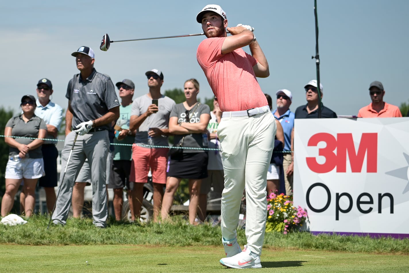 Matthew Wolff, the eventual winner, teed off from the eighth hole during the third round of last summer's inaugural 3M Open in Blaine.