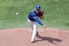 Blue Jays righthander Jose Berrios throws during the first inning against the White Sox on Monday in Toronto.