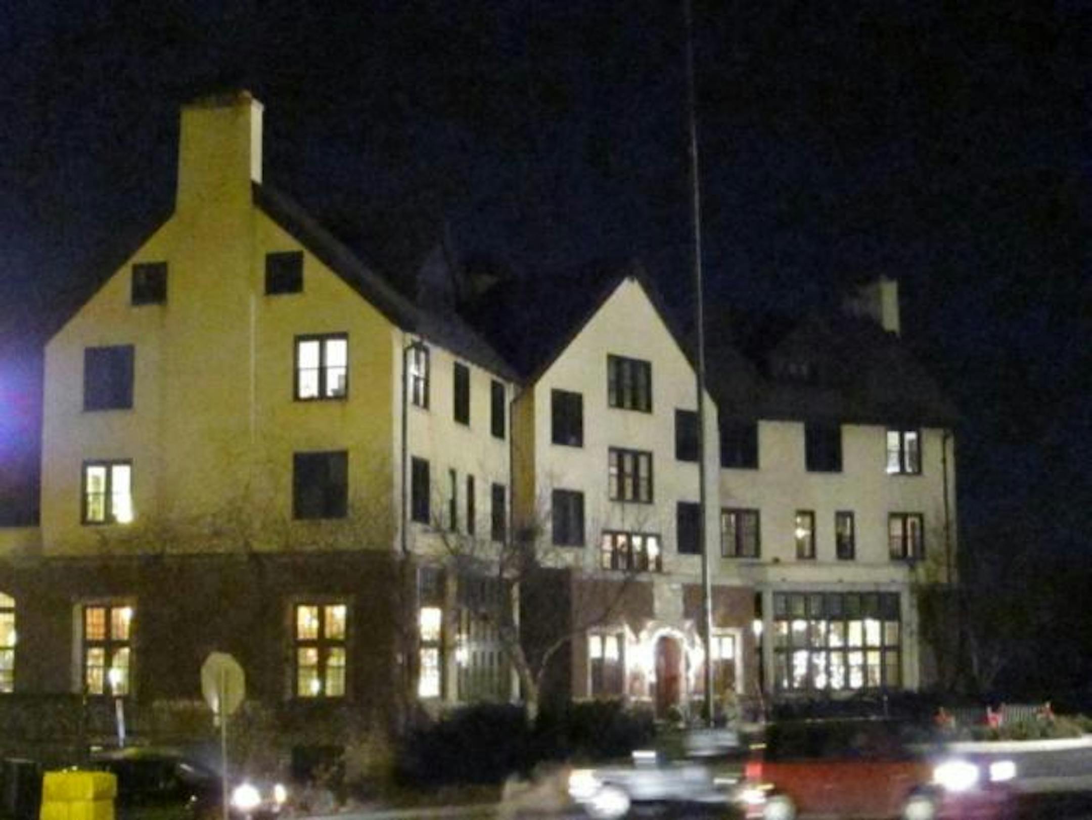 The University Club was ablaze with lights.