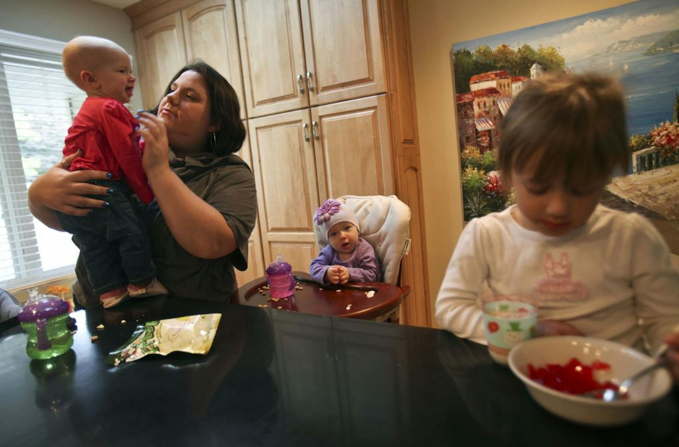 Fabienne Buehler tended to Sophie while her twin, Elizabeth, and older sister, Natalie, ate their snacks. Au pairs face extensive application processes, but there is still an occasional mismatch, one program director cautioned.