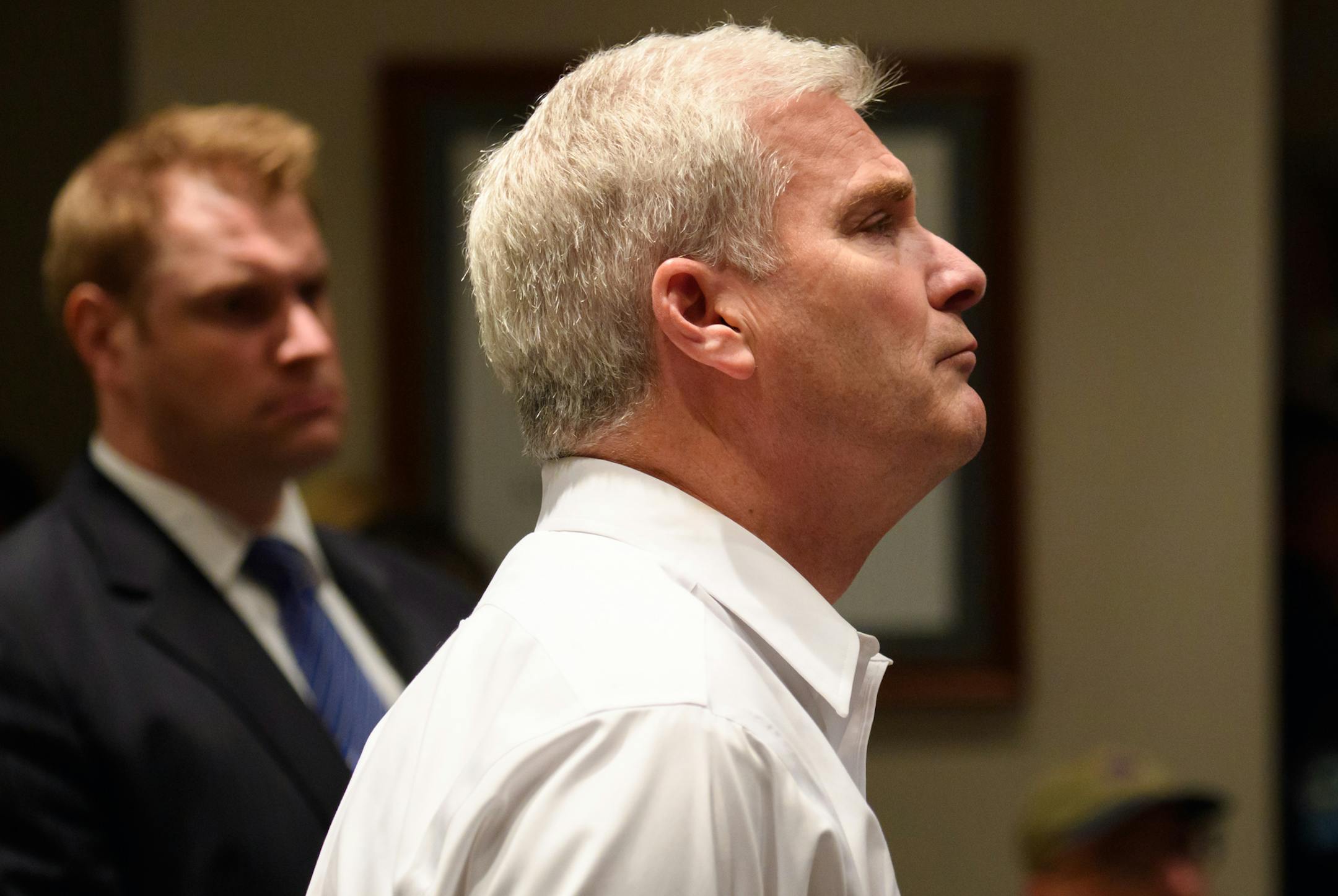 Rep. Tom Emmer listened to a question at his first town hall of the year in Sartell. ] GLEN STUBBE &#x2022; glen.stubbe@startribune.com Wednesday February 22, 2017 Rep. Tom Emmer holds his first town hall of the year in Sartell. Expecting a large turnout, similar to what's been happening around the country as people have turned out to challenge President Trump's actions and see how their representatives are responding.