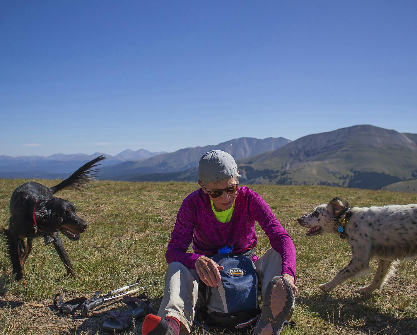 Karen Neal of Grand Marais stays active -- age isn't a barrier. Shown at Hoosier Pass in central Colorado.